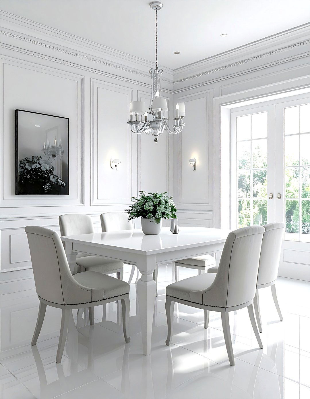 White Paneled Wall Dining Room - 30 white dining room decor ideas