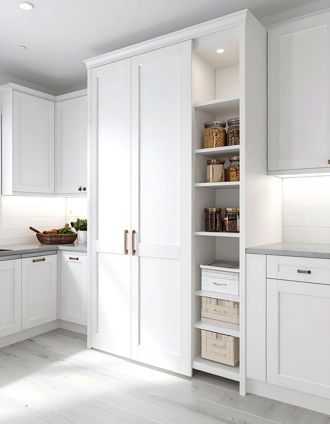 White Pantry Cabinet - 30 white kitchen furniture ideas