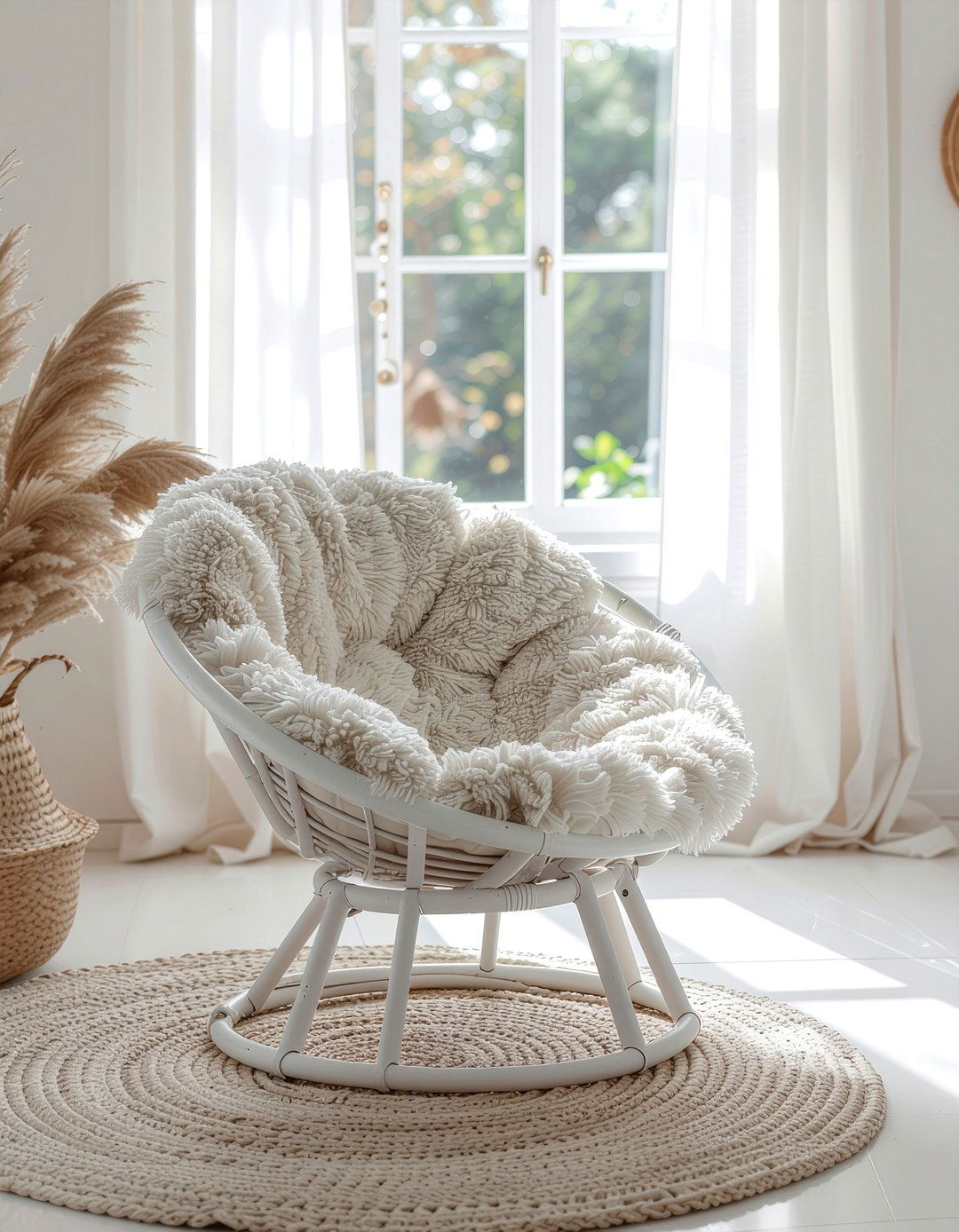 30 Cozy Living Room Papasan Chair Ideas for Ultimate Comfort