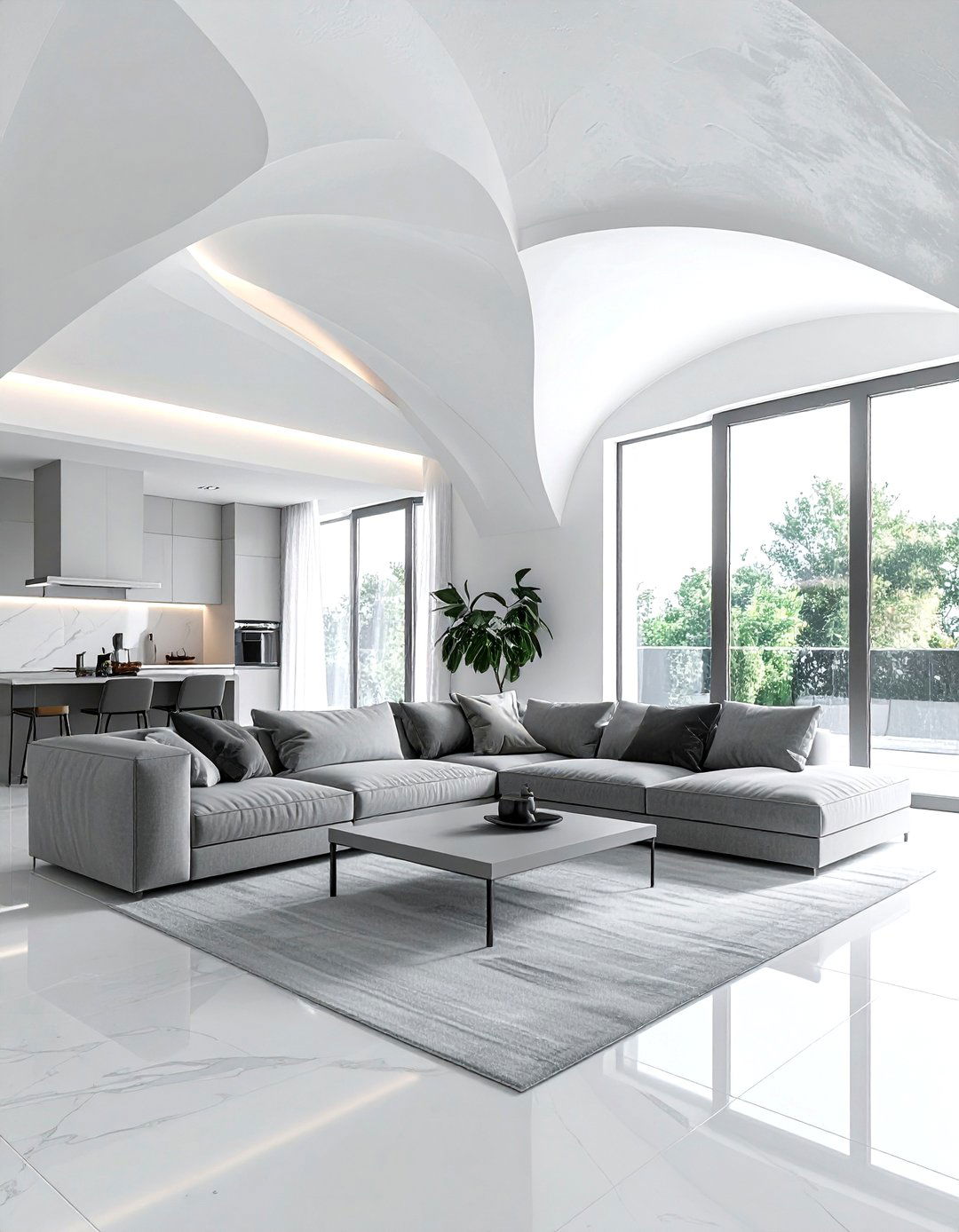 White Plaster Groin Vault - 30 living room groin vault ideas