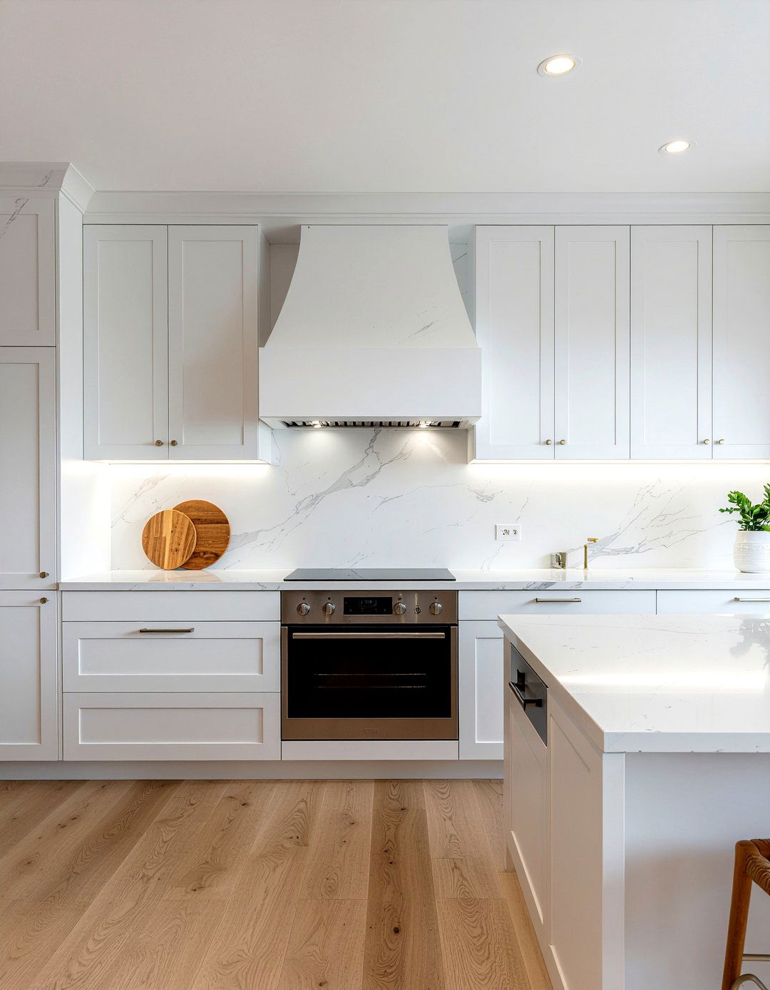 White Plaster Range Hood - 30 custom hood kitchen ideas