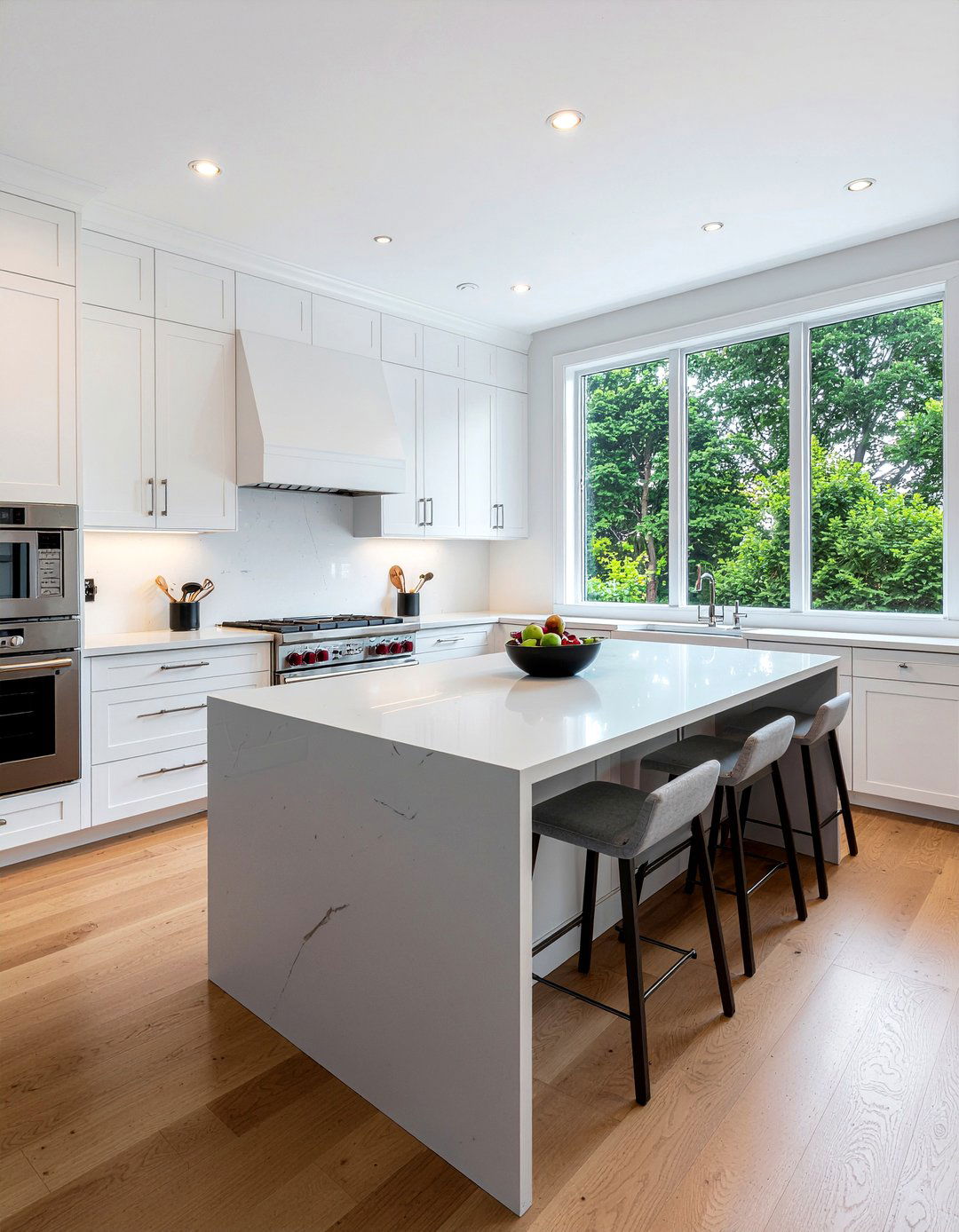 White Quartz Countertops - 30 bright kitchen ideas