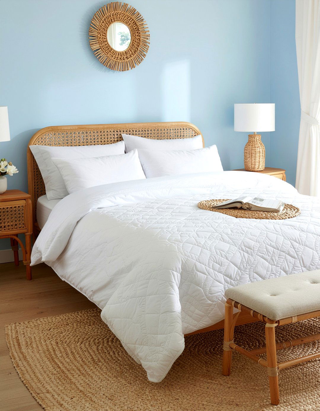 White Quilted Coverlet - 30 quilted bedroom ideas