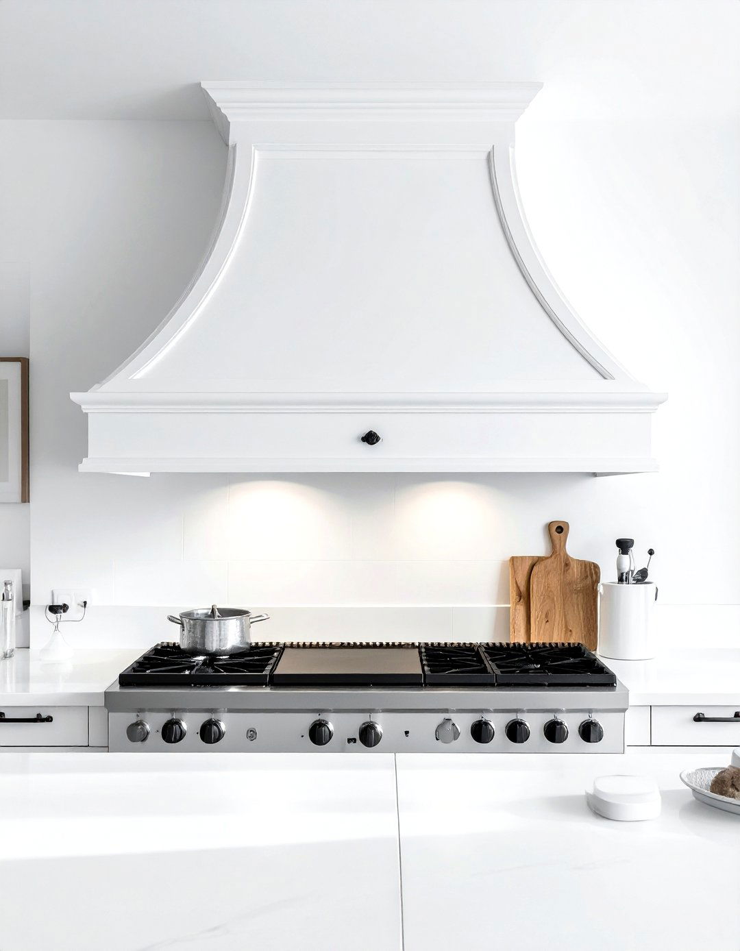 White Range Hood - 30 white and white kitchen ideas