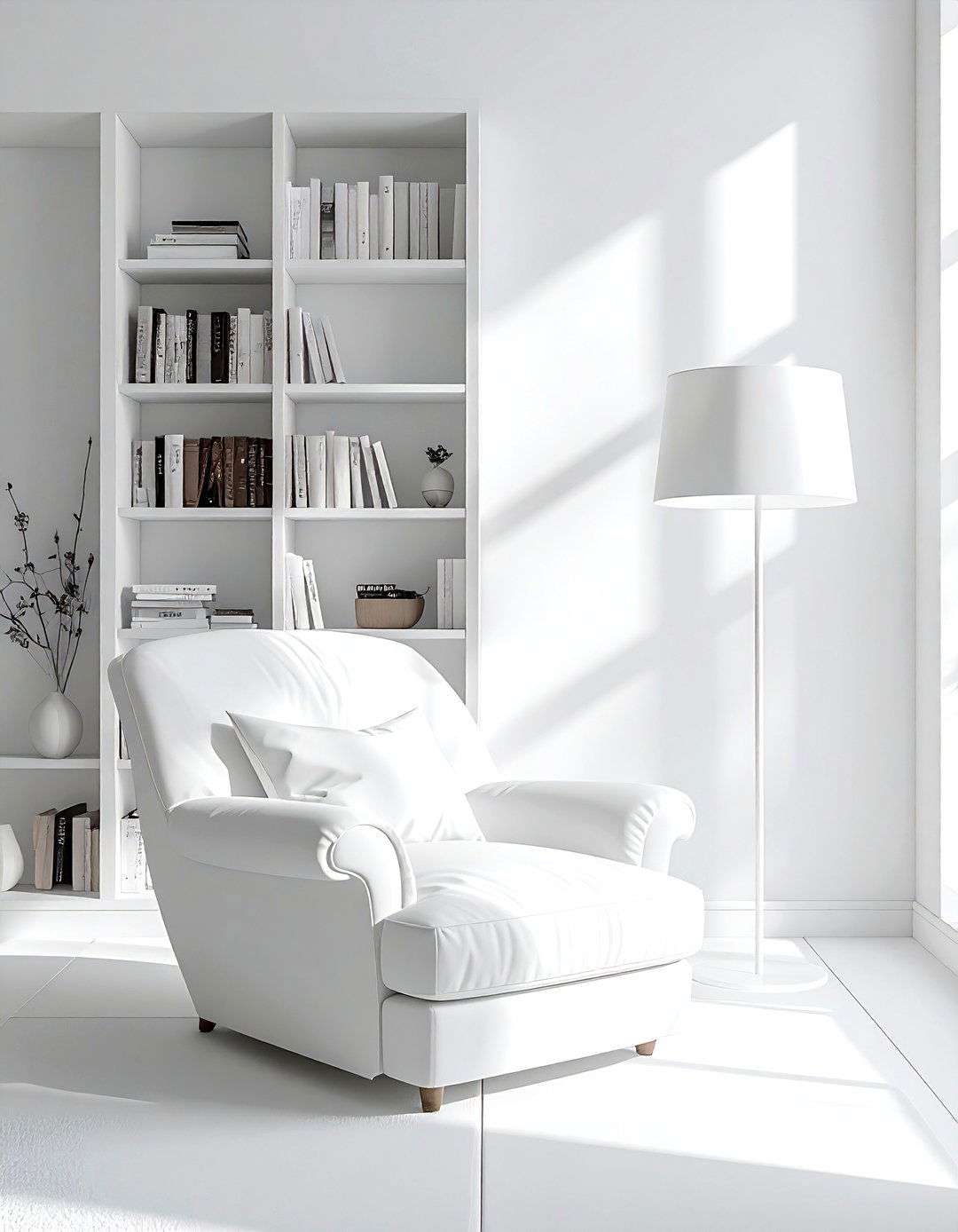White Reading Nook - 30 white decor ideas