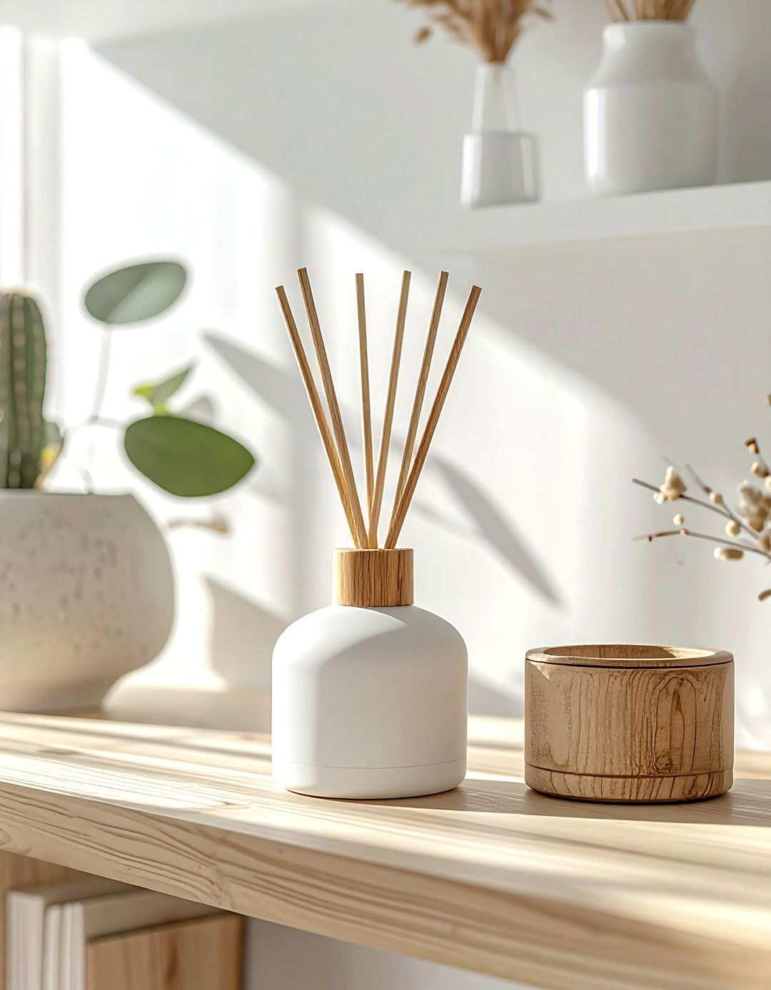 White Reed Diffuser - 30 white bedroom accessories ideas