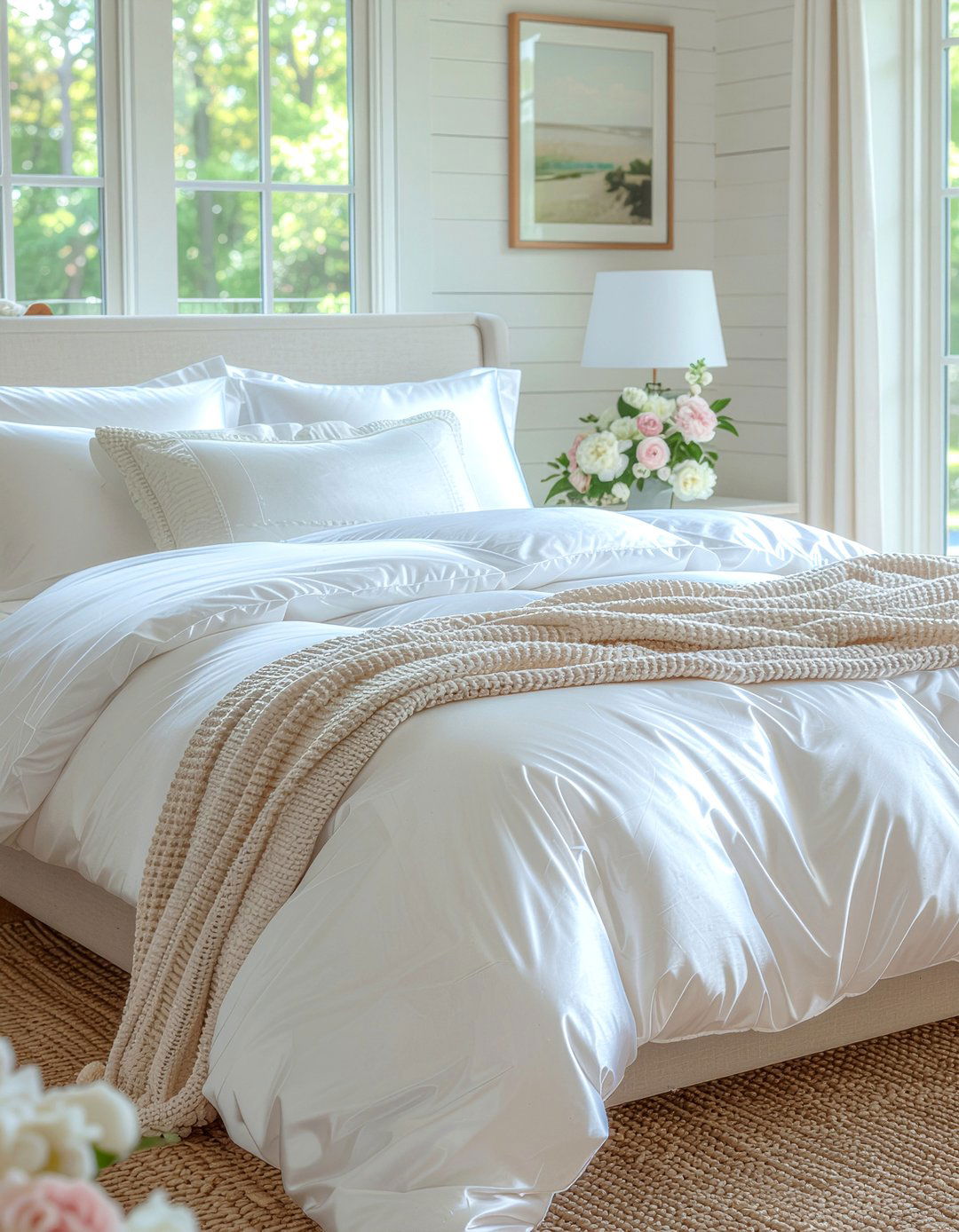 White Satin Duvet Cover - 30 satin bedroom ideas