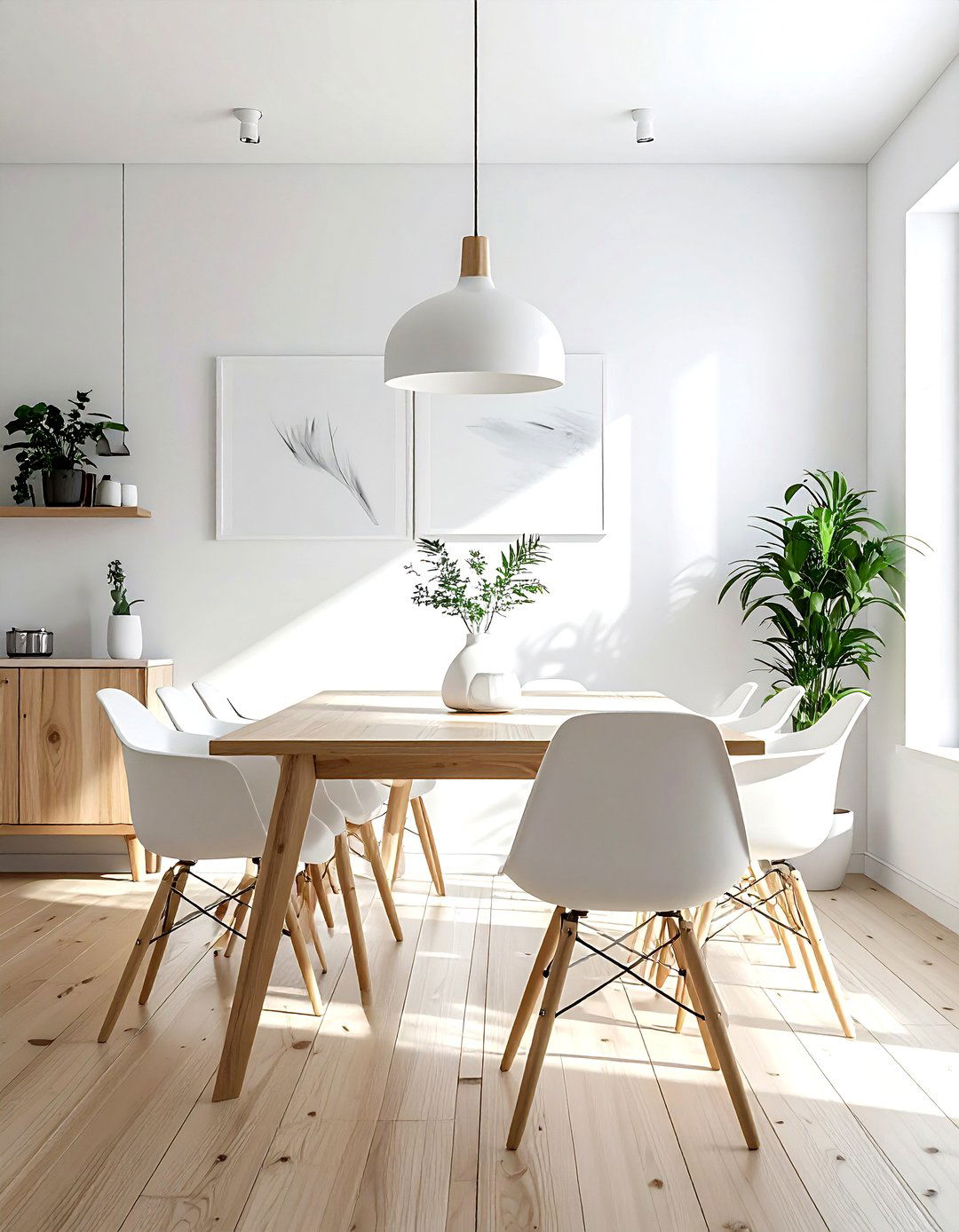 White Scandinavian Dining - 30 white decor ideas