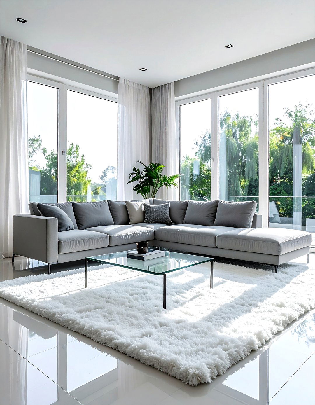 White Shag Rug Living Room - 30 shag rug ideas