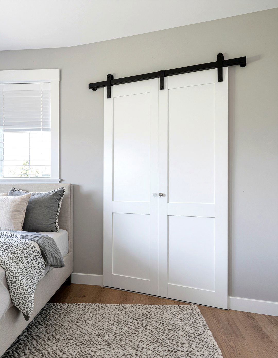 White Shaker Barn Door - 30 bedroom barn doors