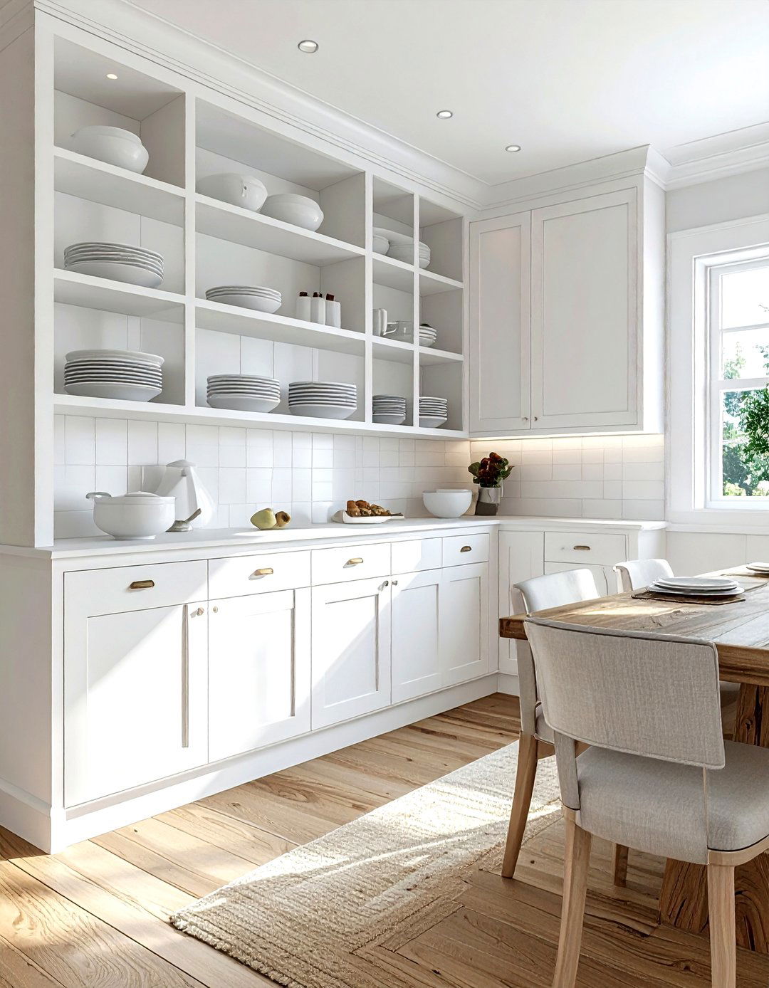 White Shaker Built Ins - 30 dining room shelving ideas