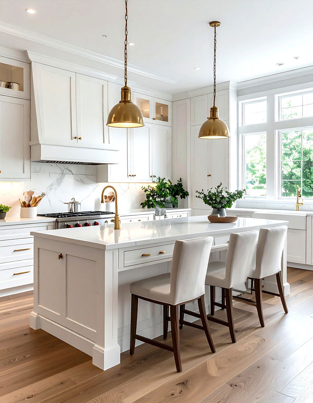 White Shaker Cabinetry - 30 modern traditional dining room ideas