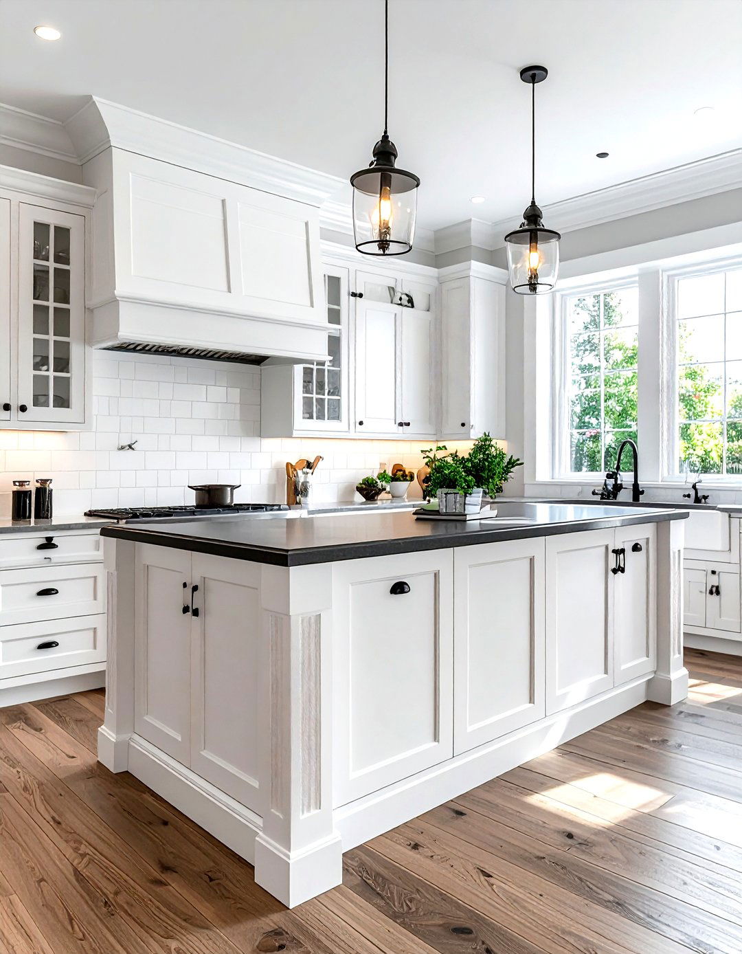 White Shaker Kitchen Island - 30 kitchen bar ideas