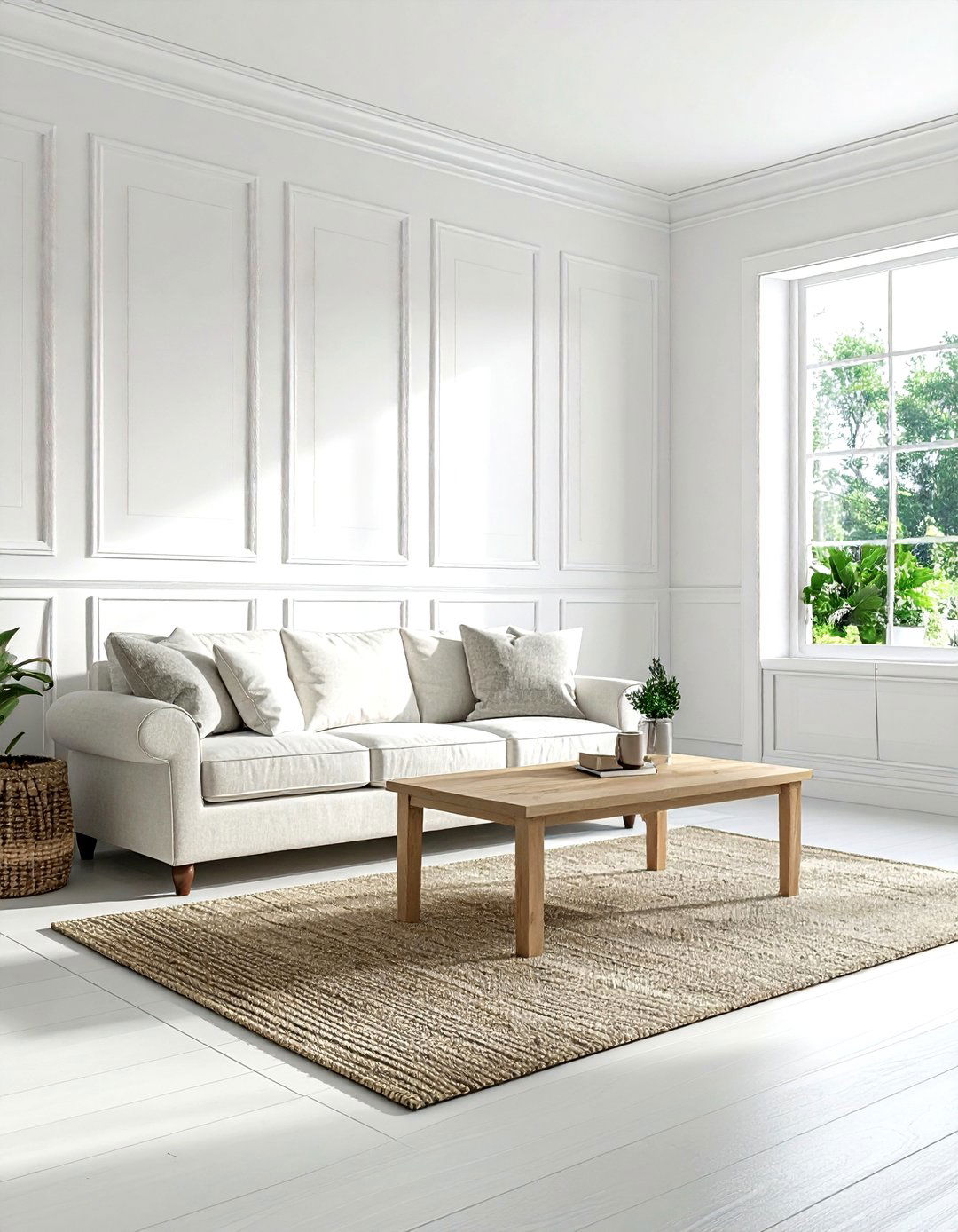 White Shaker Paneling Living Room - 30 living room recessed panel ideas