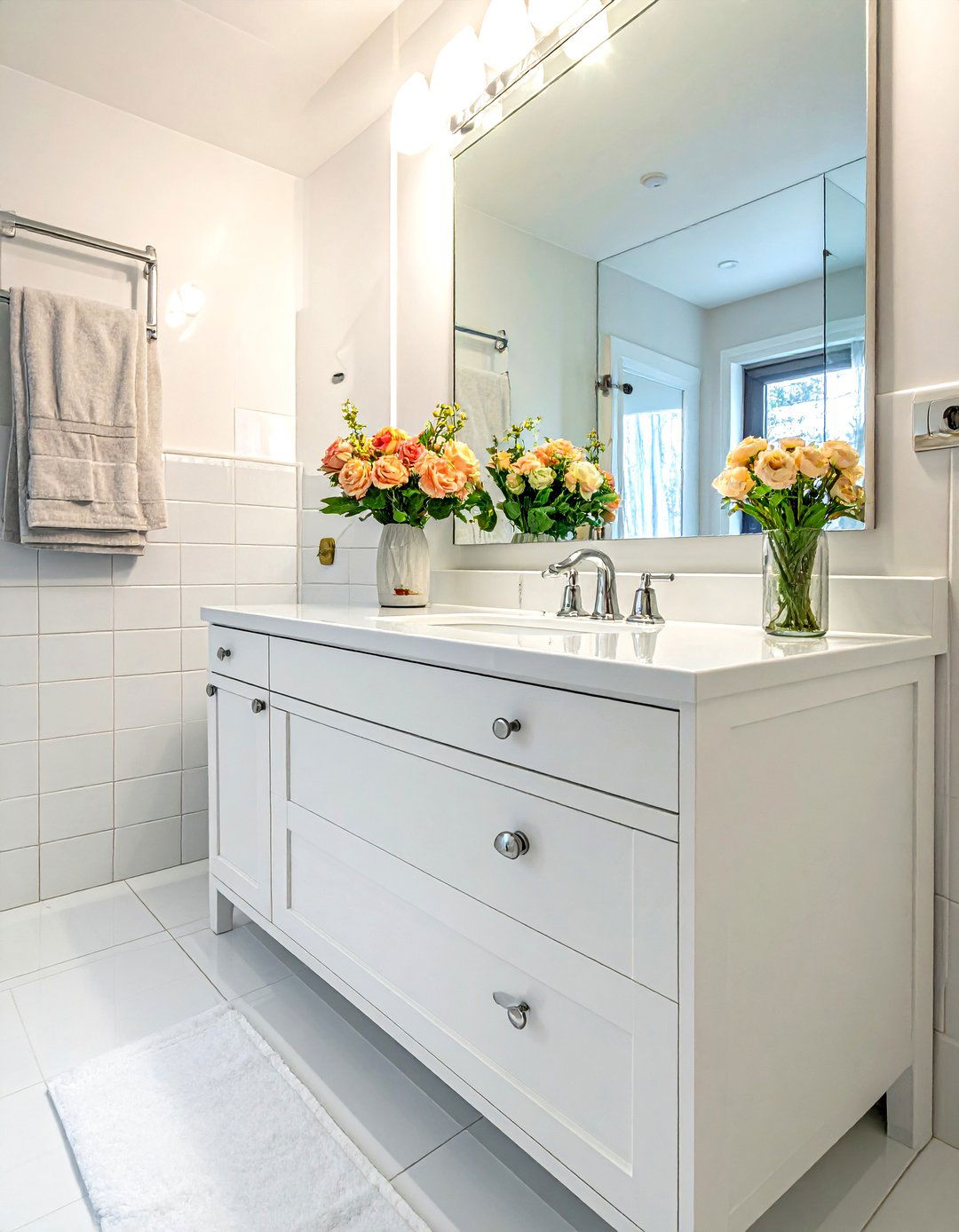 White Shaker Vanity - 30 small bathroom vanity ideas