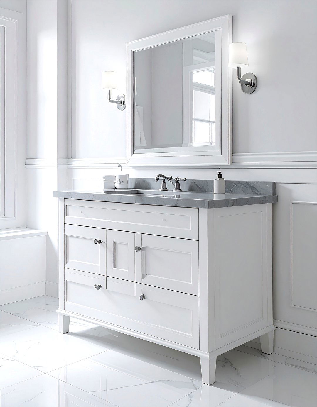 White Shaker Vanity - 30 single vanity ideas