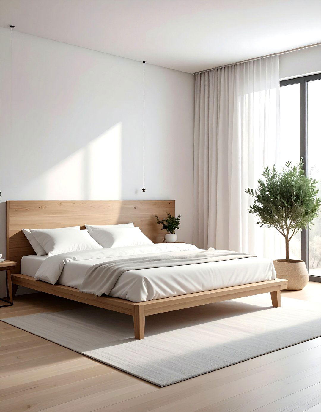 White Sheer Curtains - 30 bedroom curtain ideas