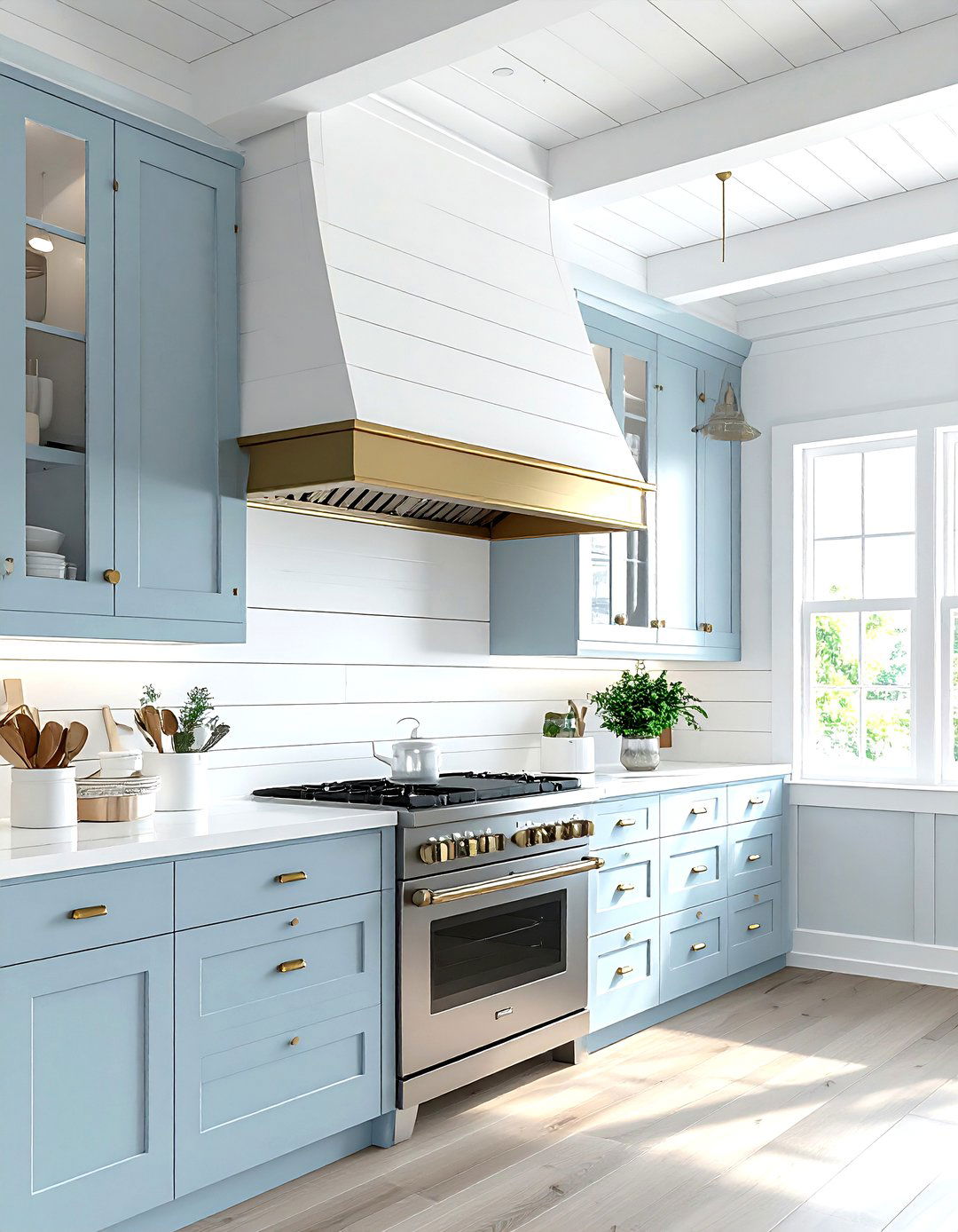 White Shiplap Hood - 30 kitchen hood ideas