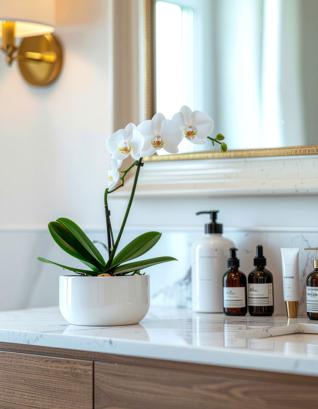 White Silk Orchid - 30 bedroom faux flowers