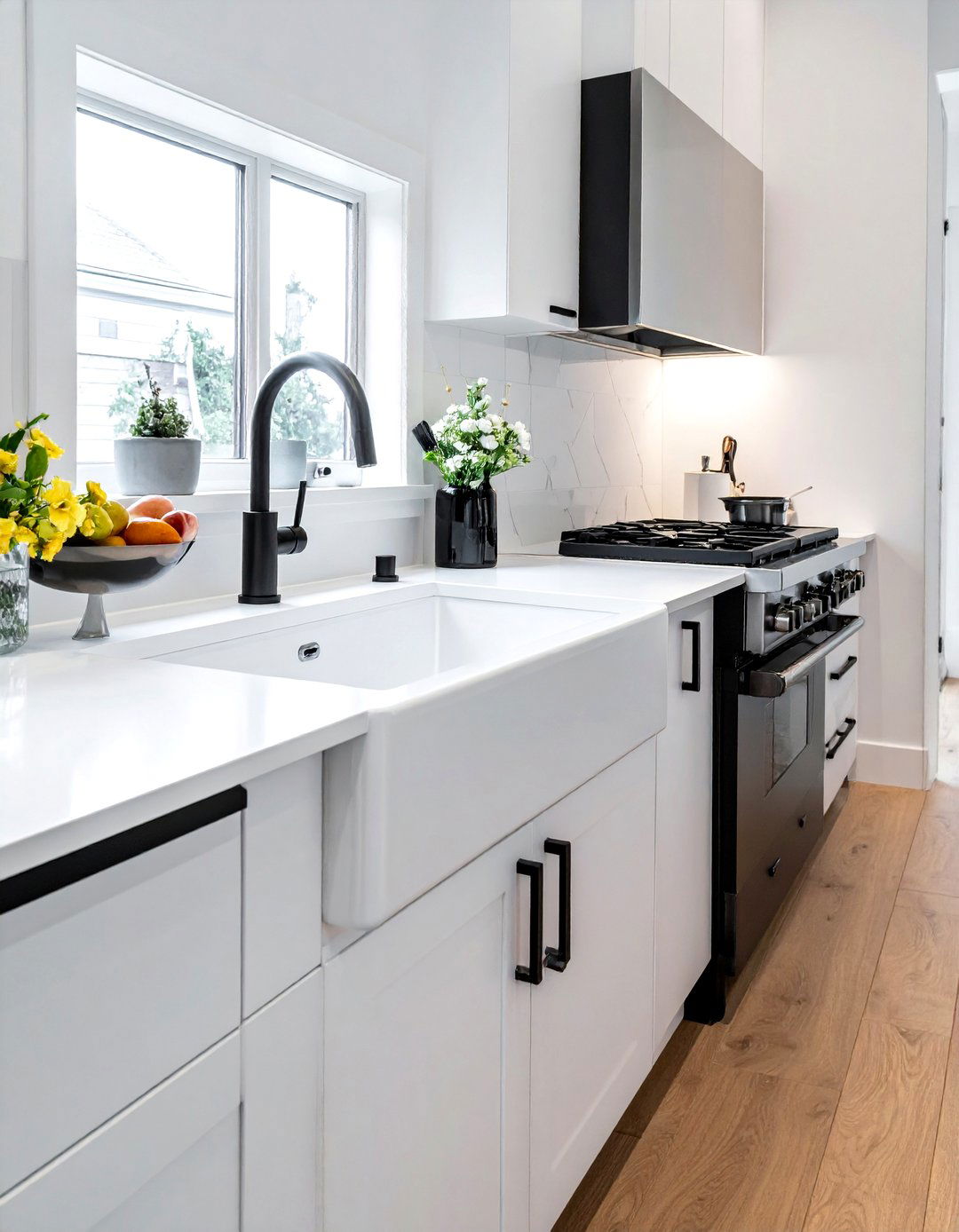 White Sink Matte Black Hardware - 30 white sink kitchen ideas