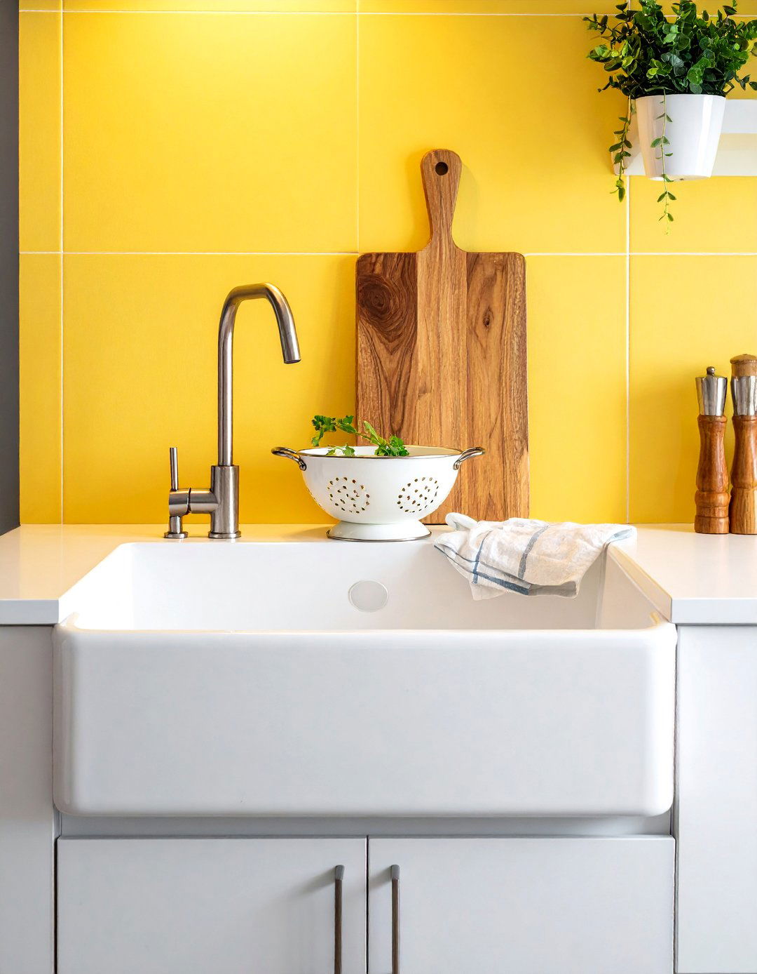 White Sink Workstation - 30 white sink kitchen ideas