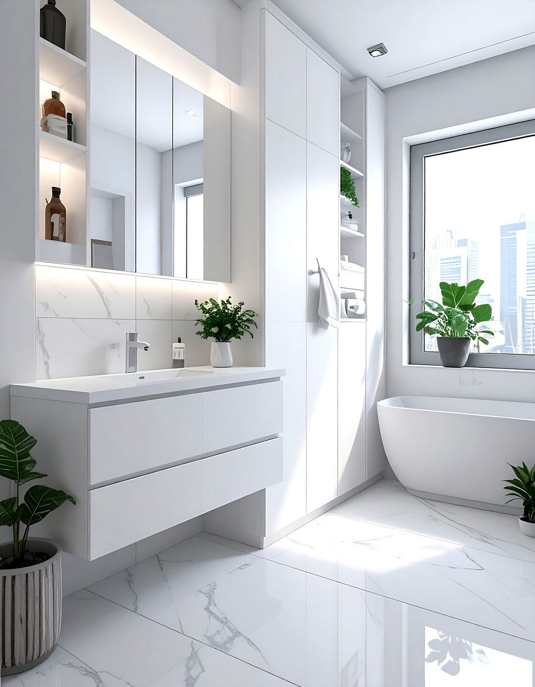White Small Space Bathroom Furniture - 30 white bathroom furniture ideas
