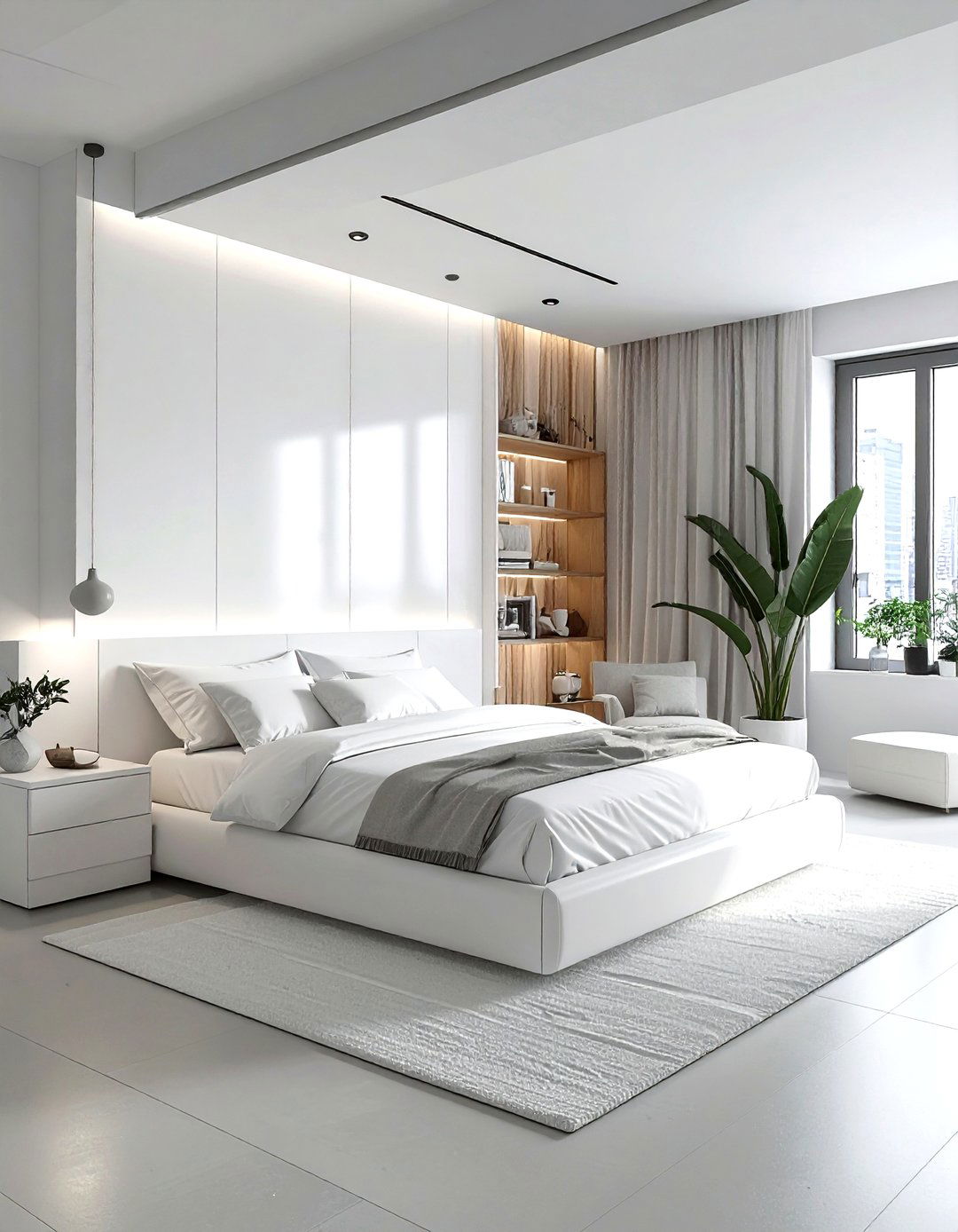 White Studio Bedroom - 30 minimalist white bedroom ideas