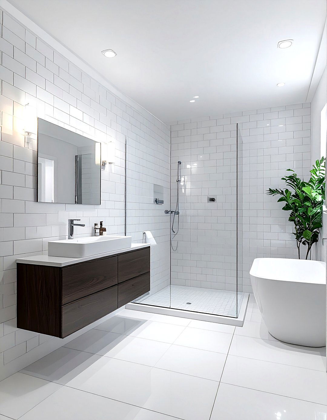 White Subway Tile - 30 timeless bathroom ideas
