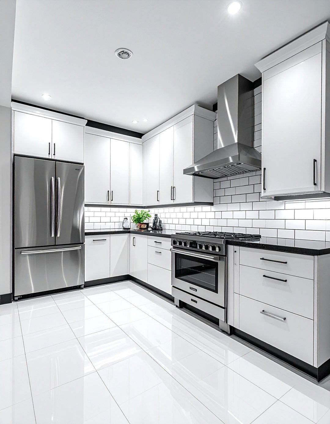 White Subway Tile - 30 commercial style kitchen ideas