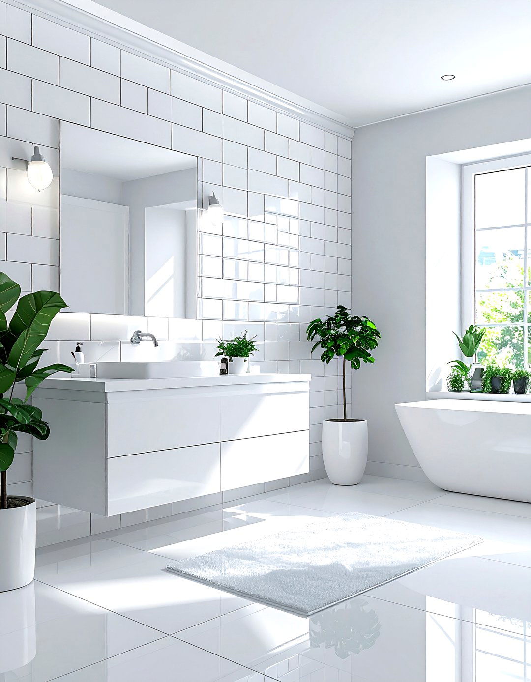 White Subway Tile Bathroom - 30 white bathroom design ideas