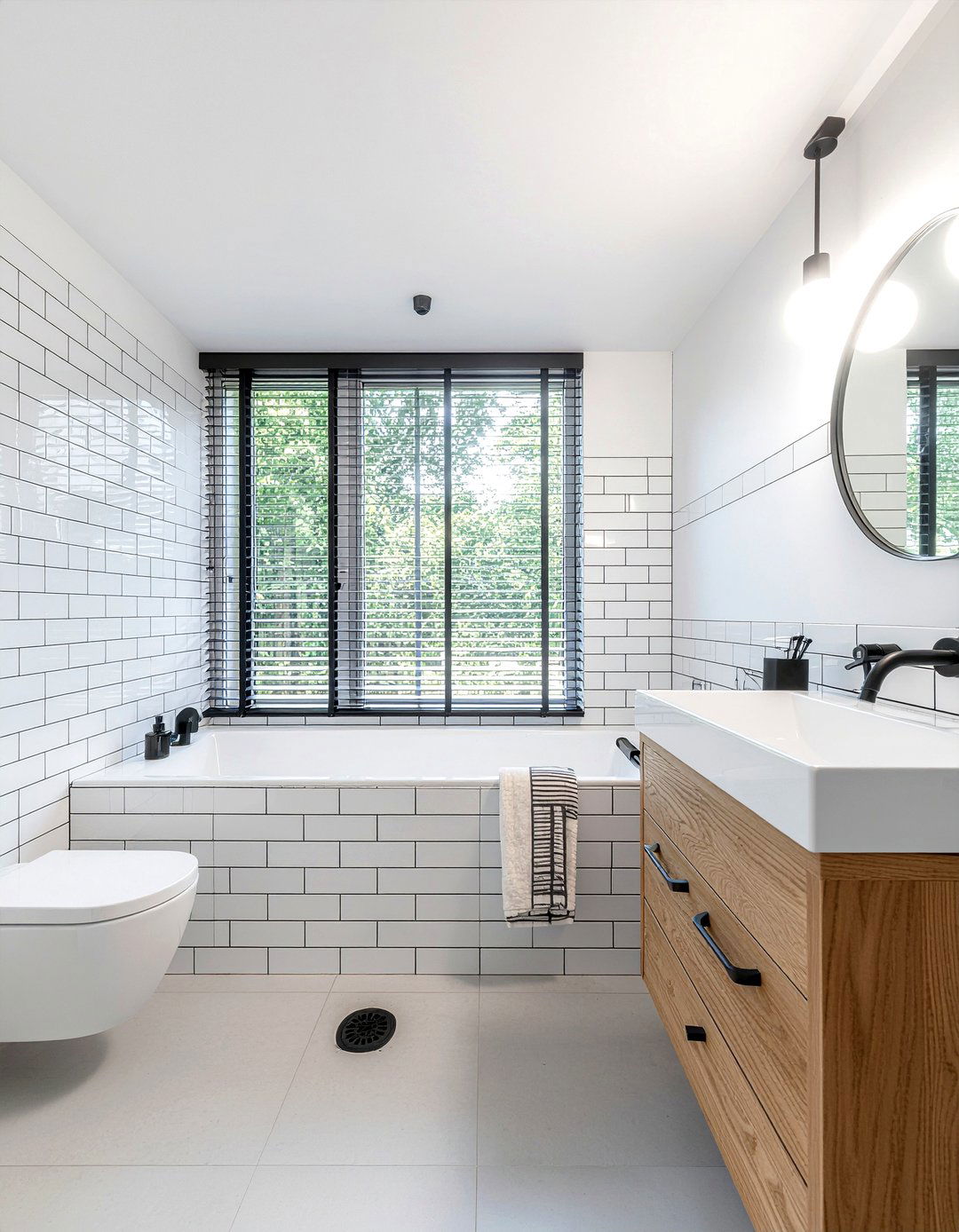 White Subway Tile Bathroom - 30 Scandinavian bathroom ideas