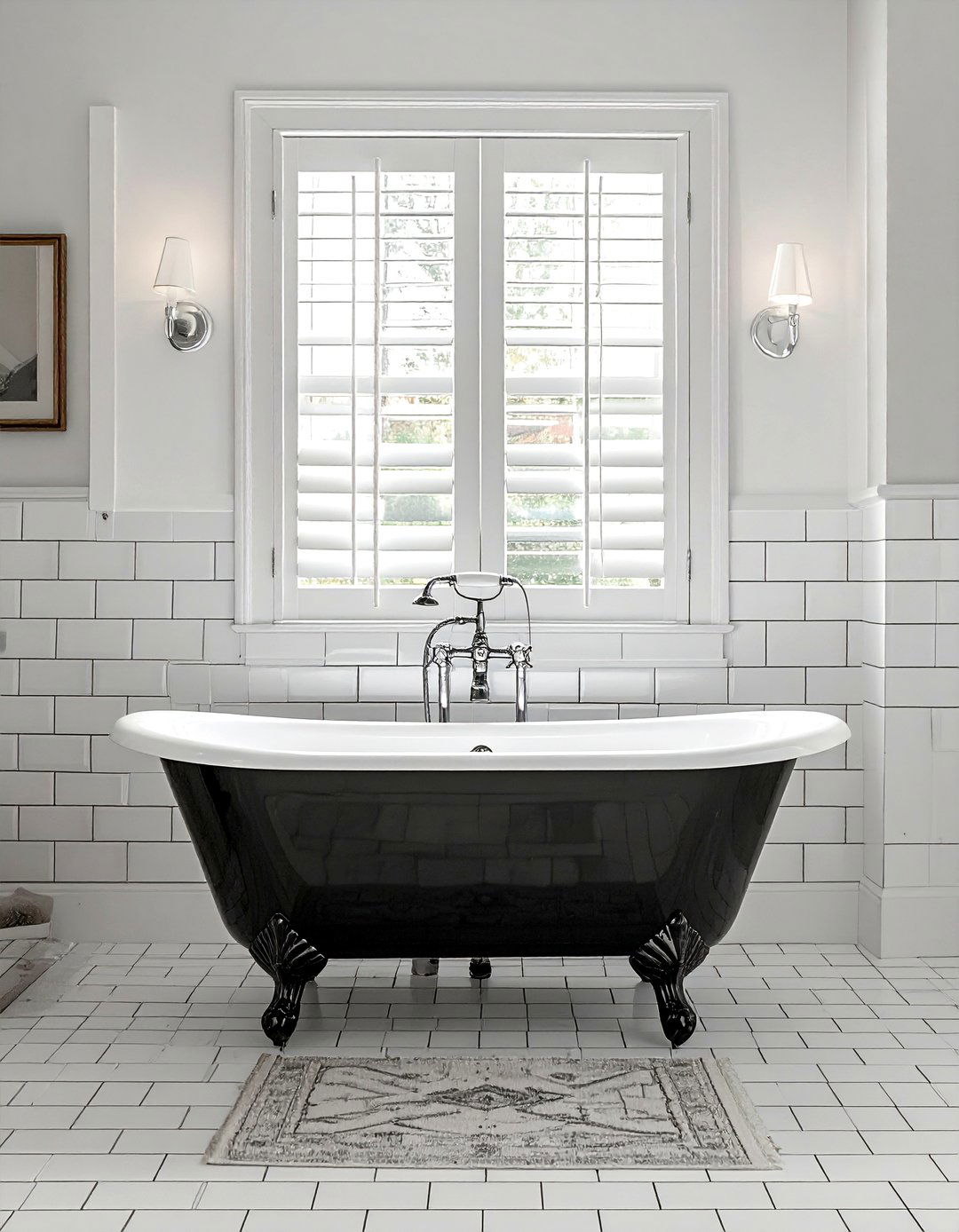 White Subway Tile Clawfoot Tub - 30 white subway tile bathroom ideas