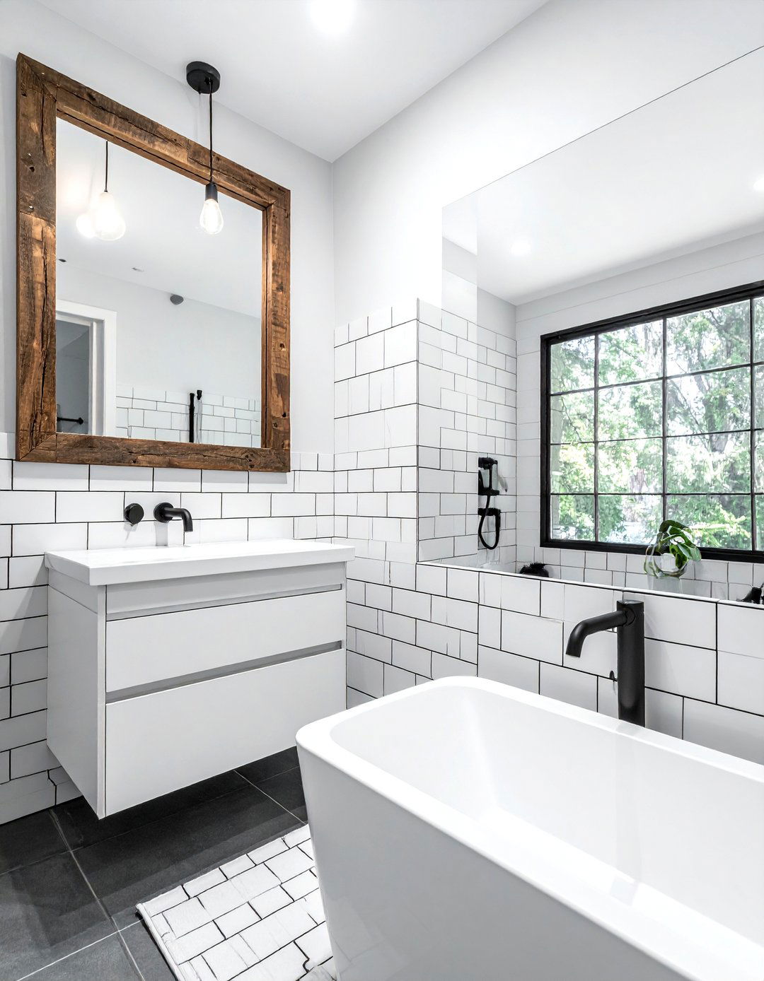 White Subway Tile Dark Grout - 30 white subway tile bathroom ideas
