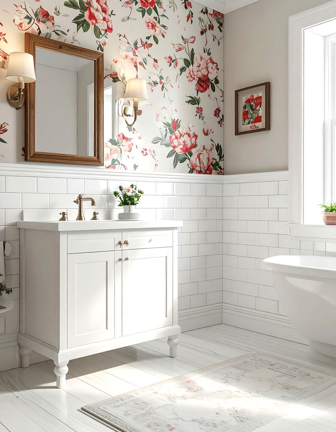 White Subway Tile Half Wall - 30 white subway tile bathroom ideas