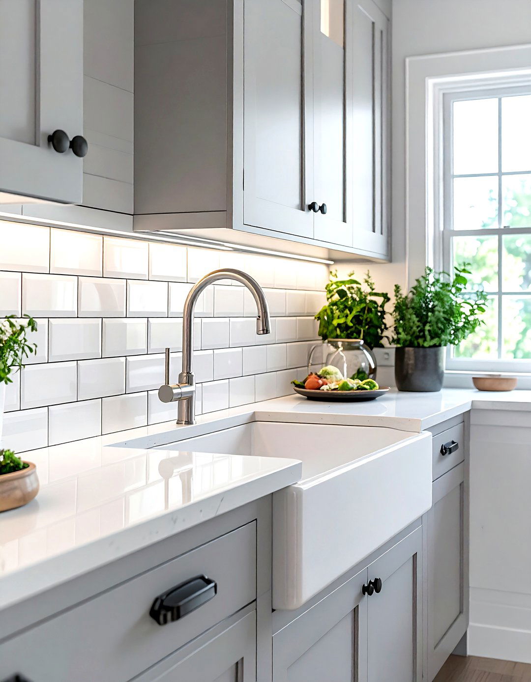 White Subway Tile Pot Filler - 30 pot filler kitchen ideas