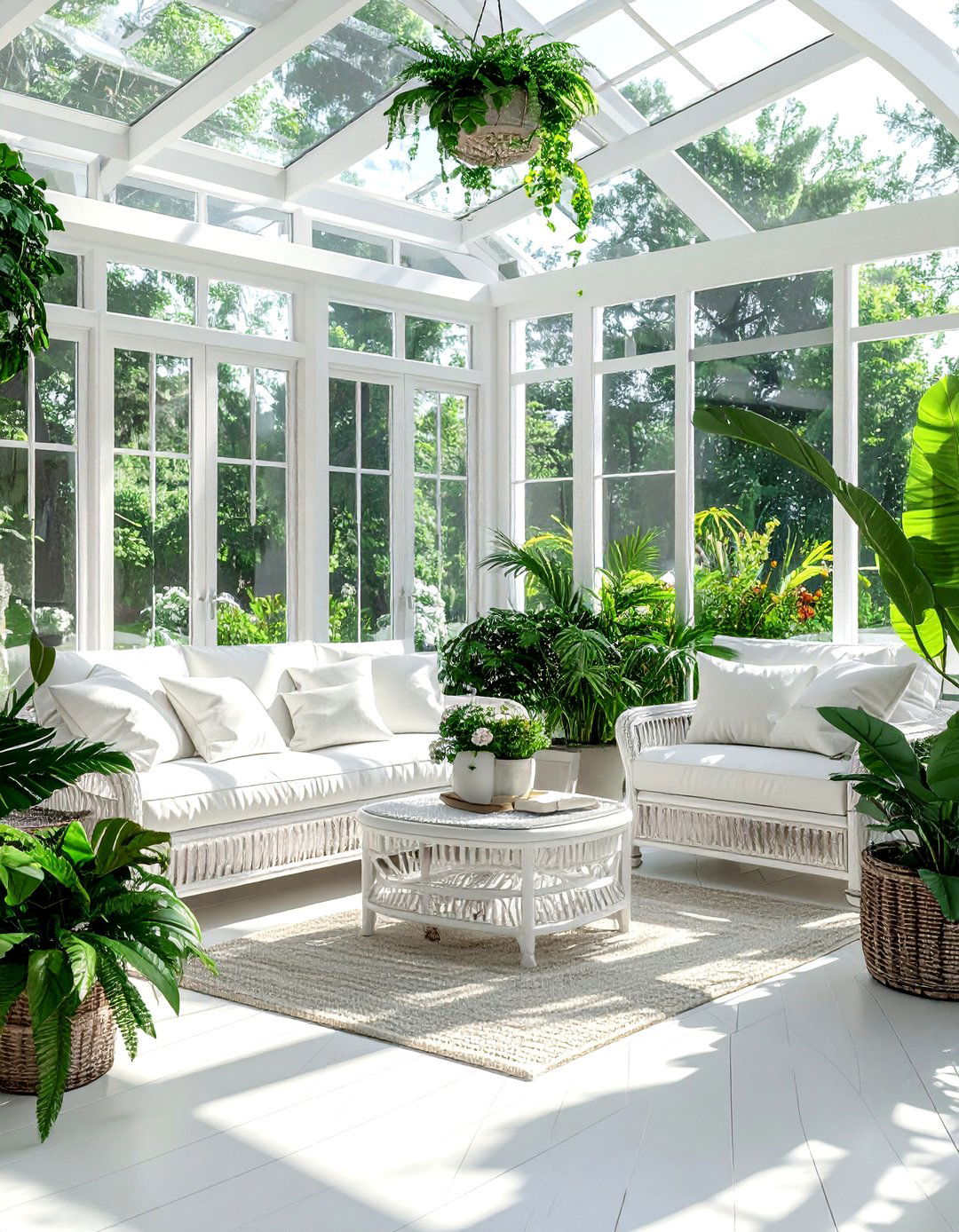 White Sunroom - 30 white decor ideas