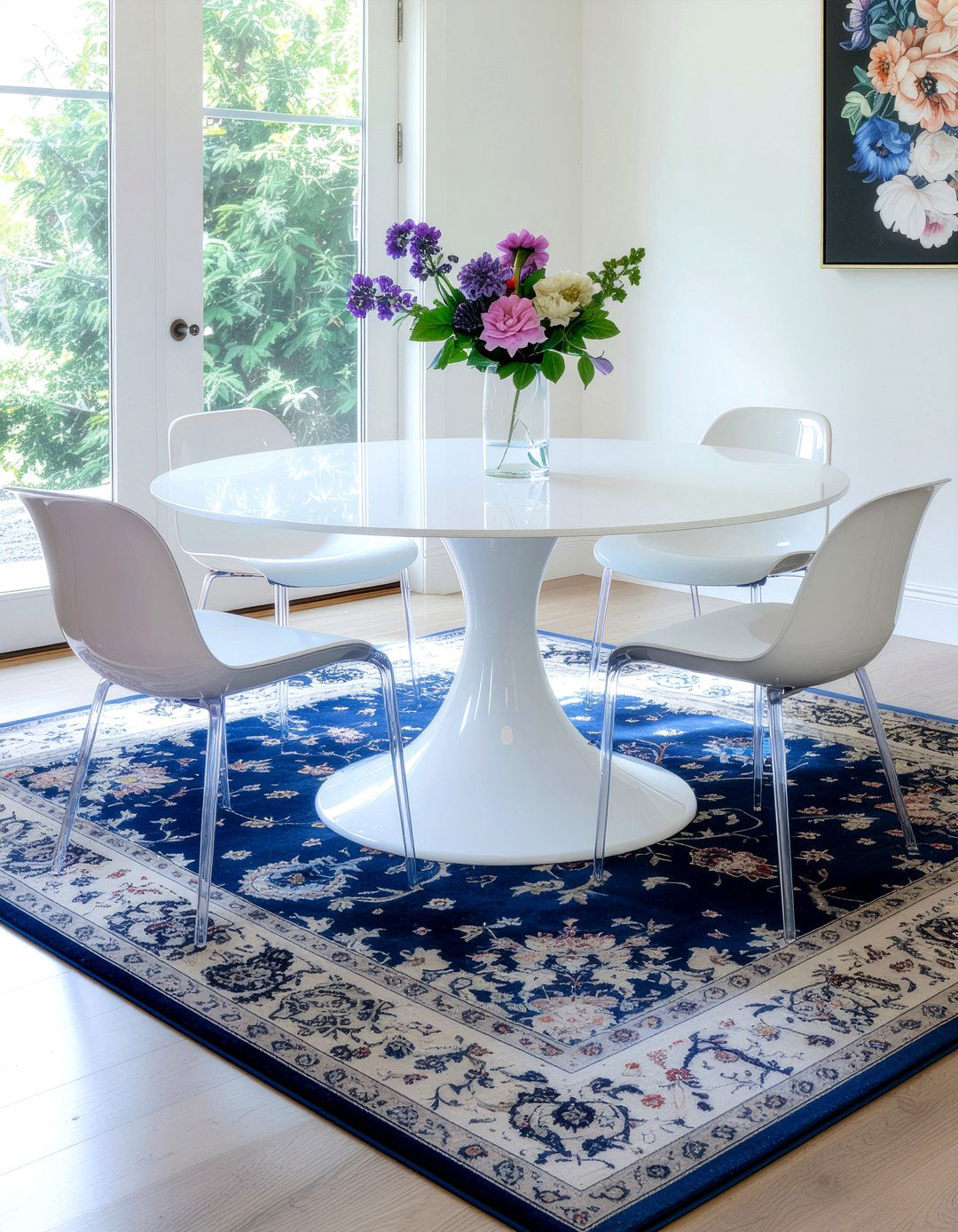 White Table Persian Rug - 30 Persian rug dining room ideas