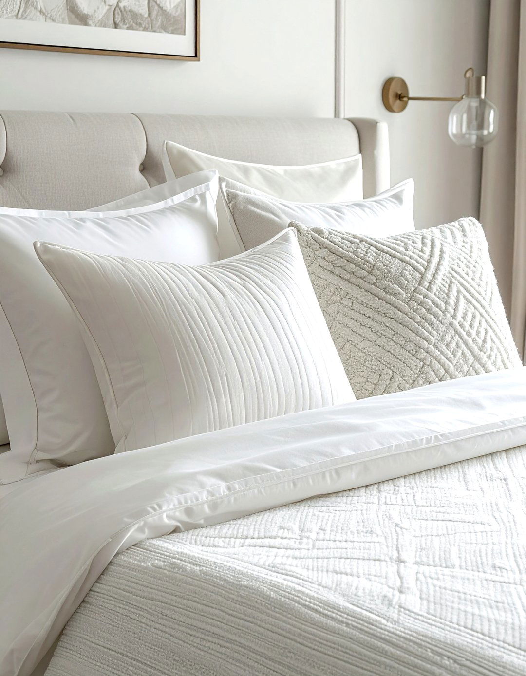 White Throw Pillow - 30 white bedroom accessories ideas