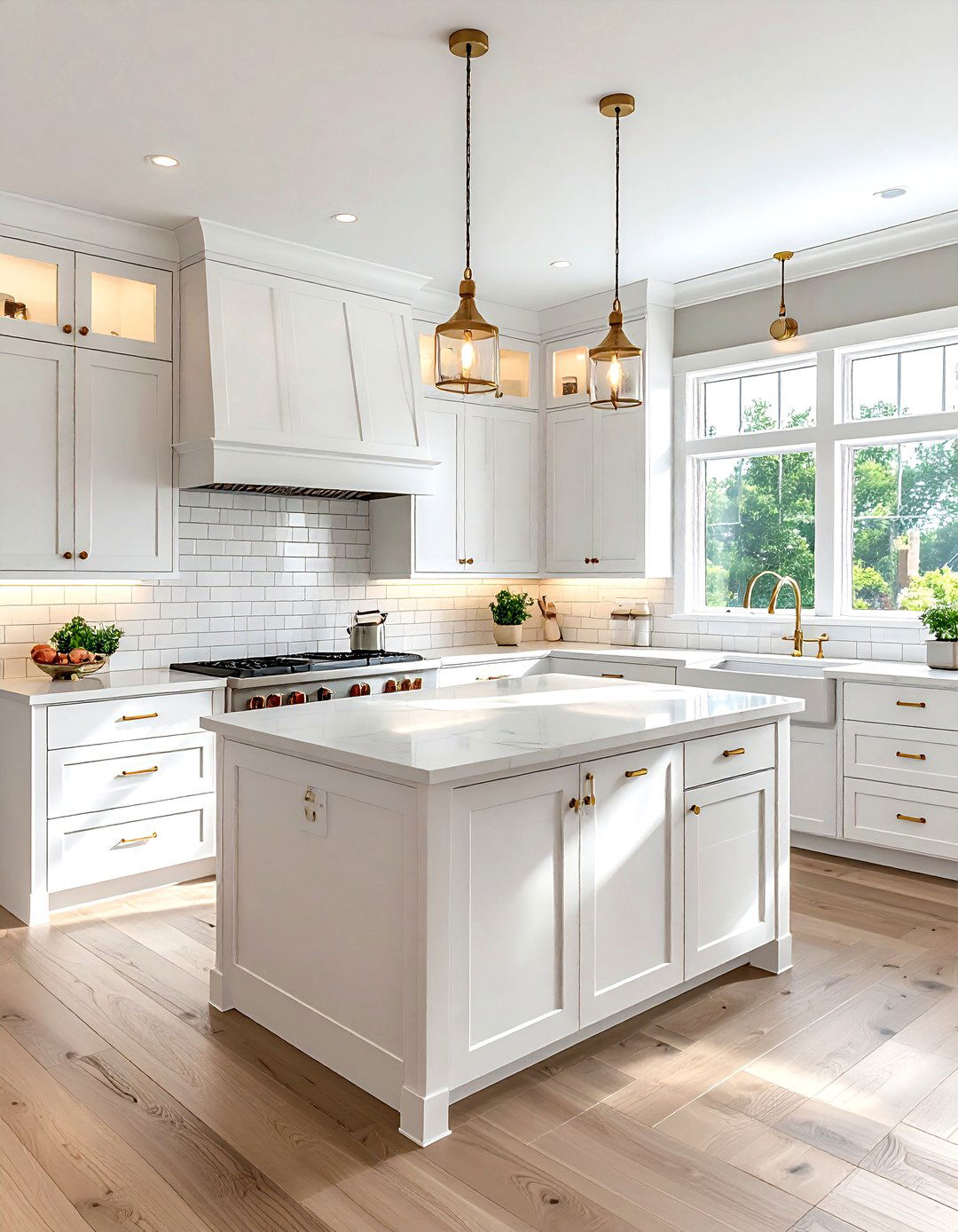 White U shaped kitchen - 30 U-shaped kitchen ideas