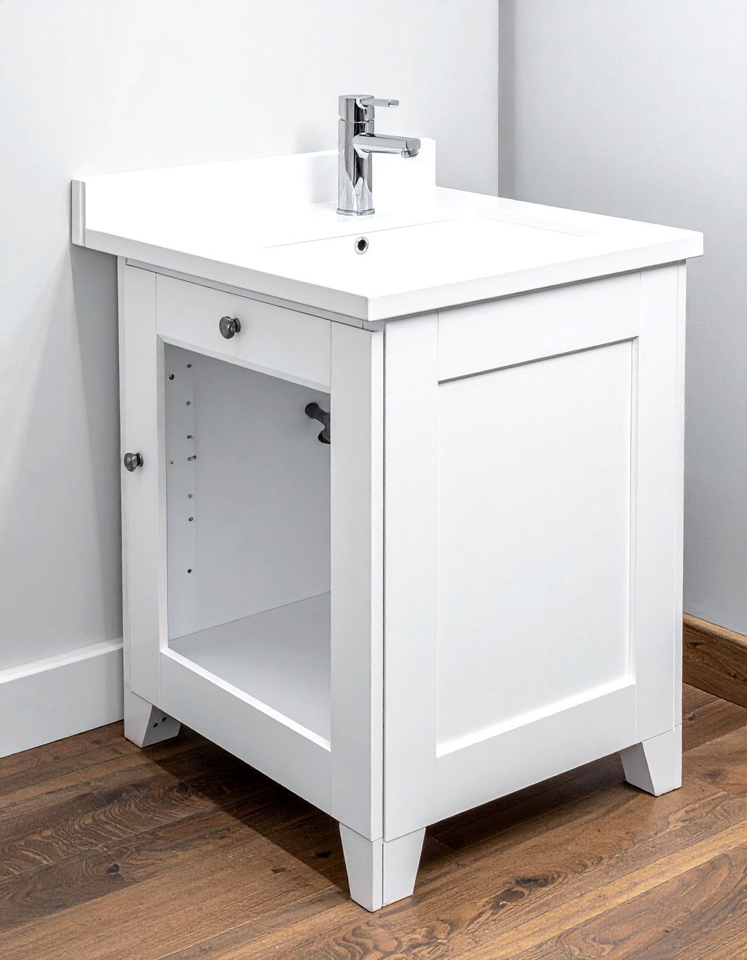 White Under Sink Cabinet - 30 white bathroom furniture ideas