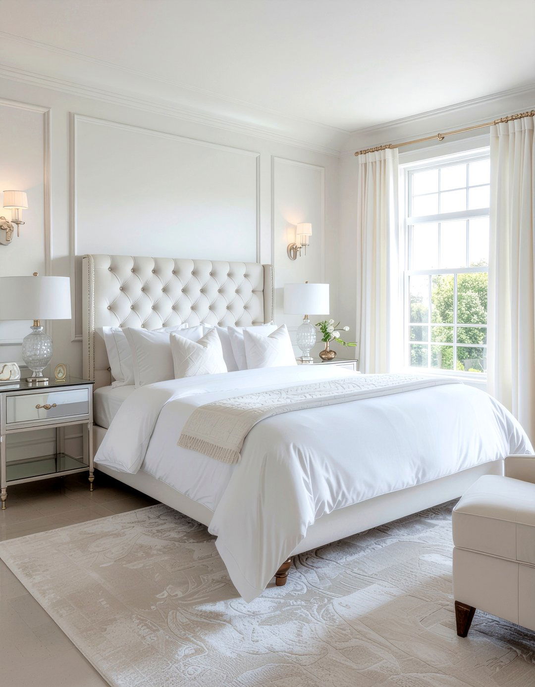 White Velvet Headboard - 30 bedroom velvet headboards