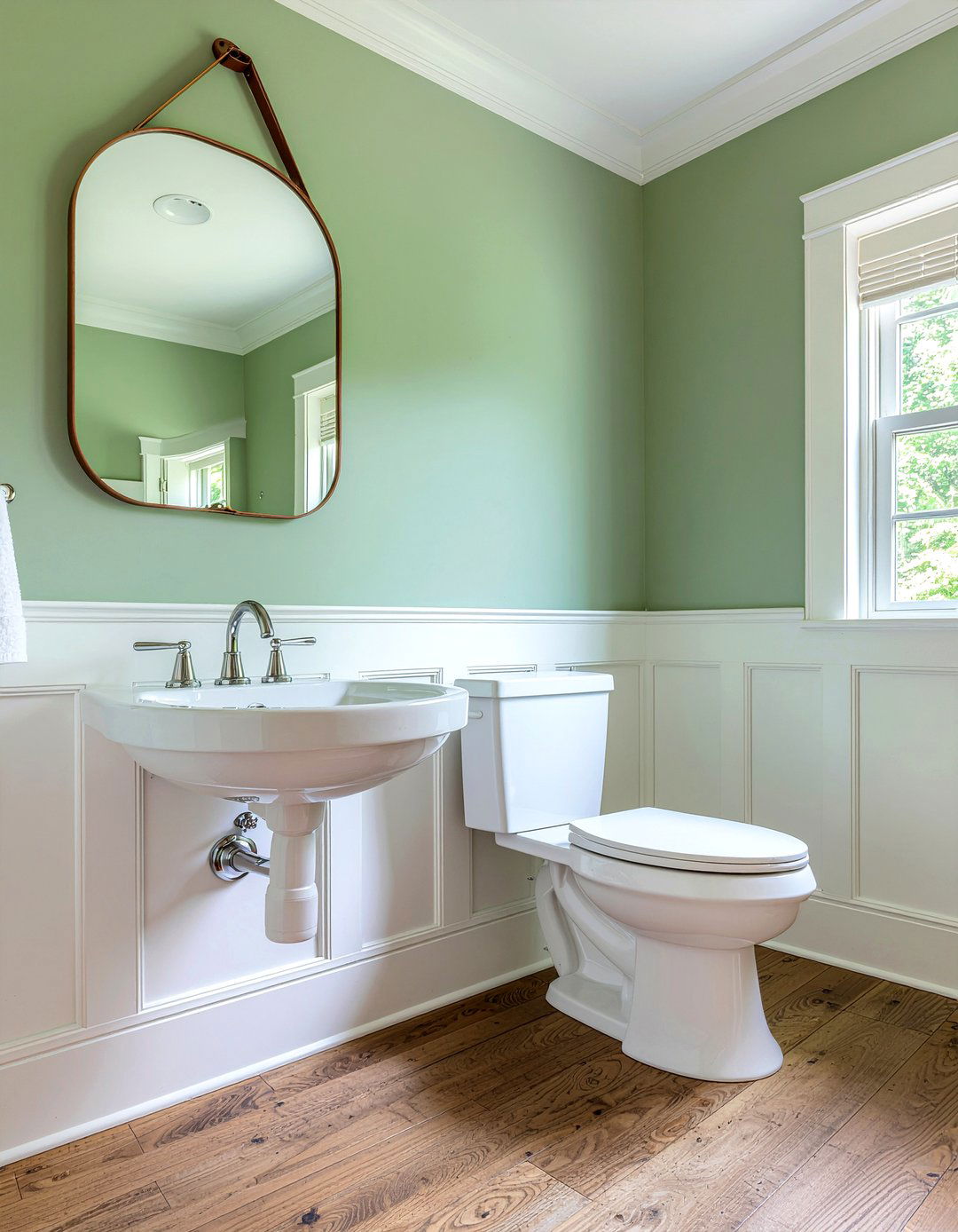 White Wainscoting - 30 bathroom charm ideas