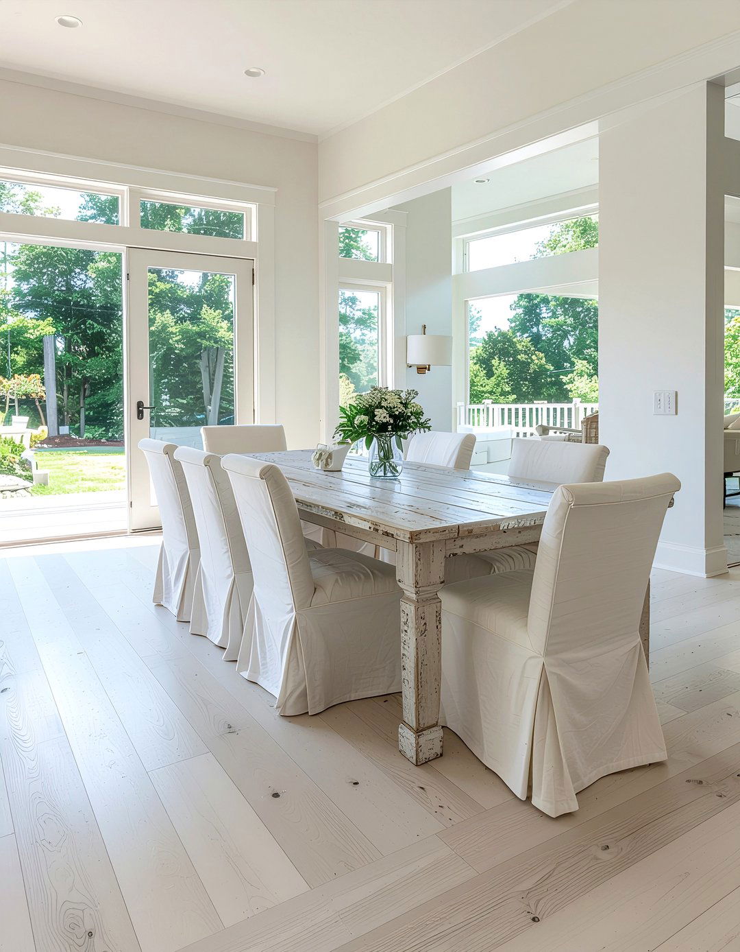 White Wash Hardwood Dining Room - 30 dining room hardwood floor ideas