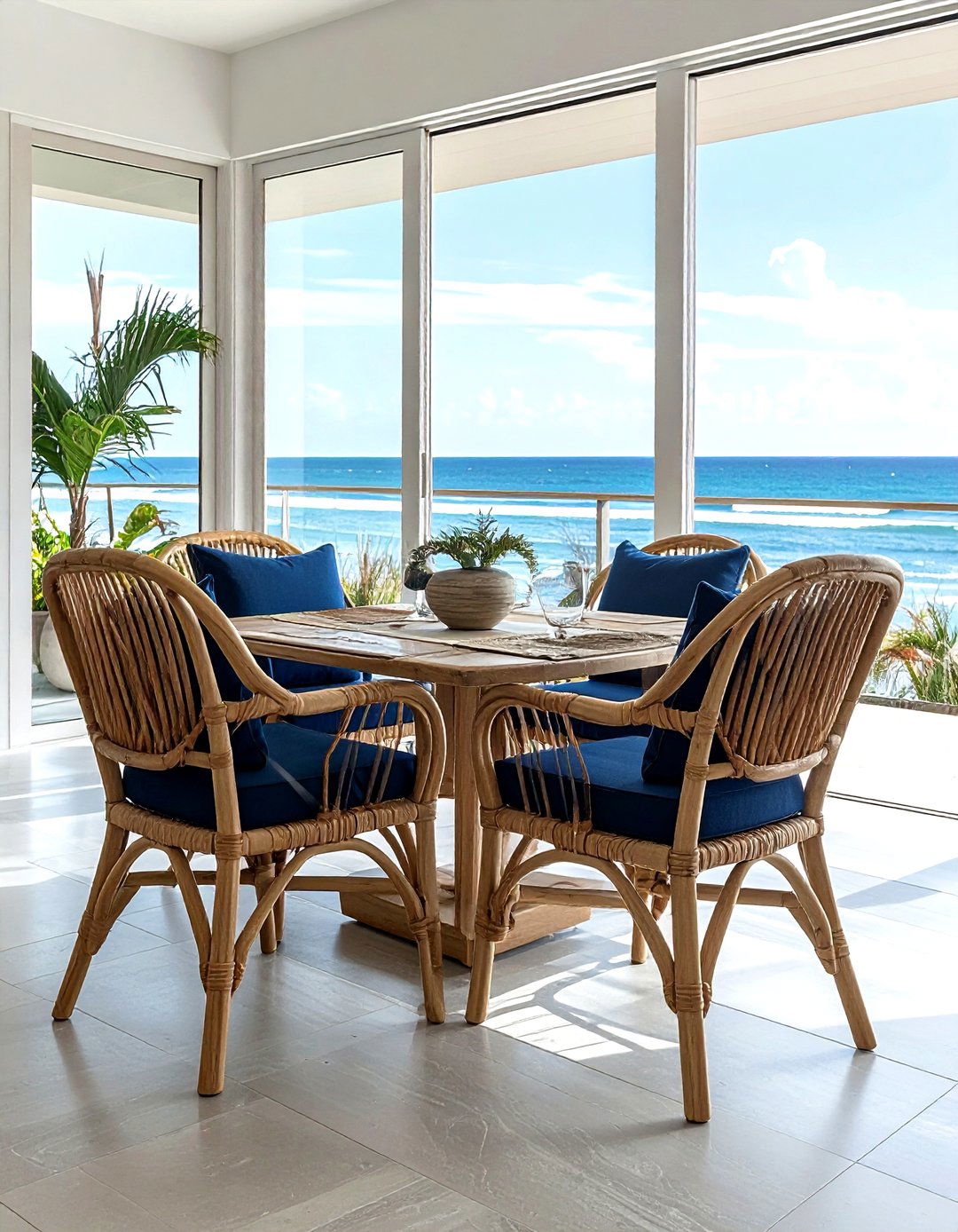 White Wash Wicker Dining - 30 wicker dining room ideas