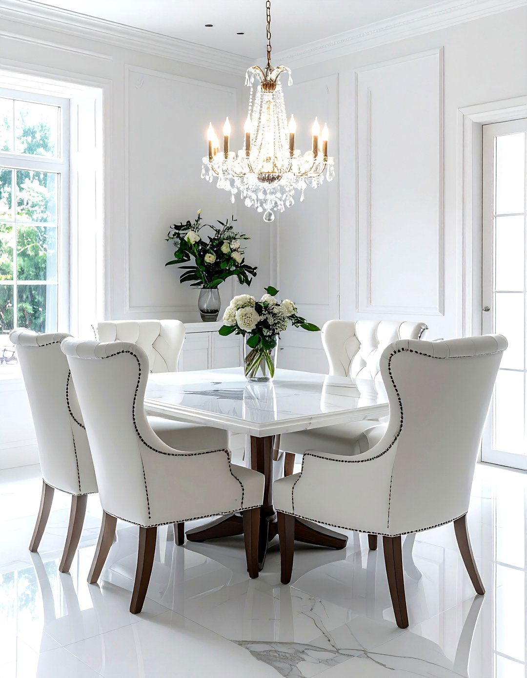 White Wingback Dining Chairs - 30 wingback dining chair ideas