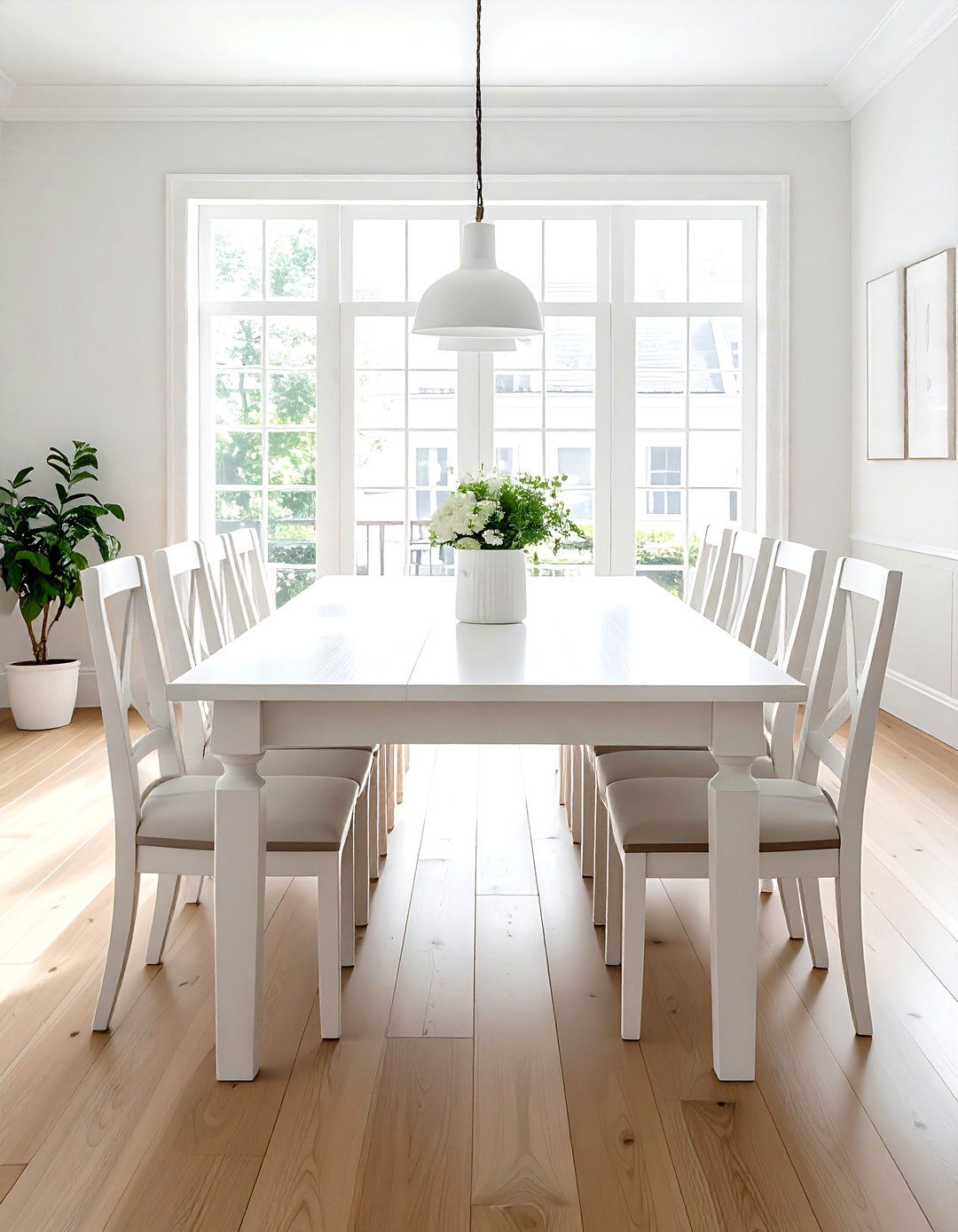 White Wood Dining Table - 30 white dining room furniture ideas