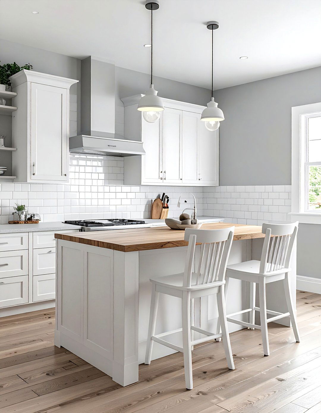 White Wood Kitchen Stool - 30 counter stool kitchen ideas