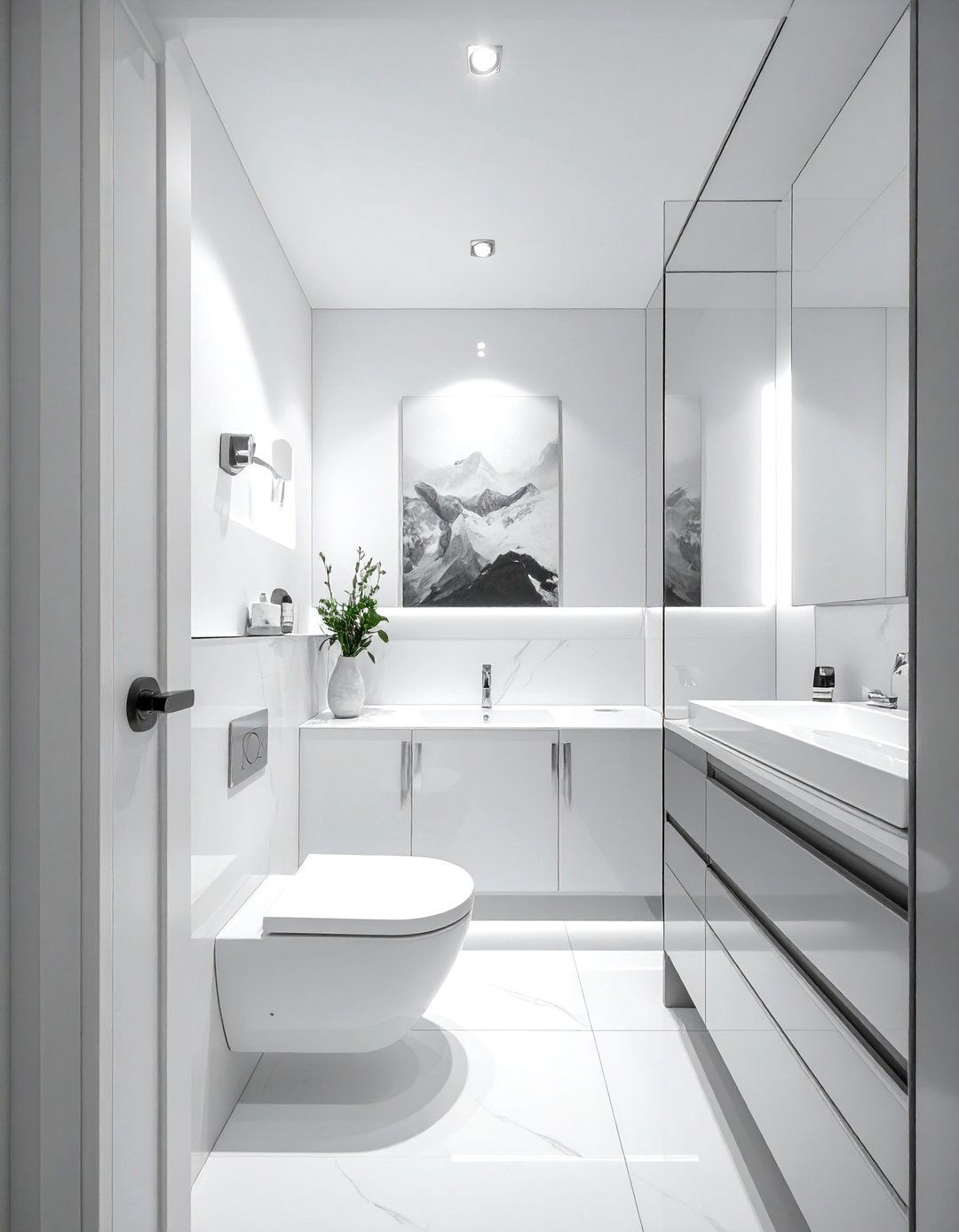 White and silver bathroom - 30 cool tone bathroom ideas