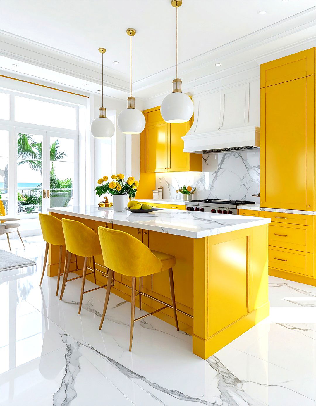White and yellow kitchen - 30 yellow kitchen decor ideas