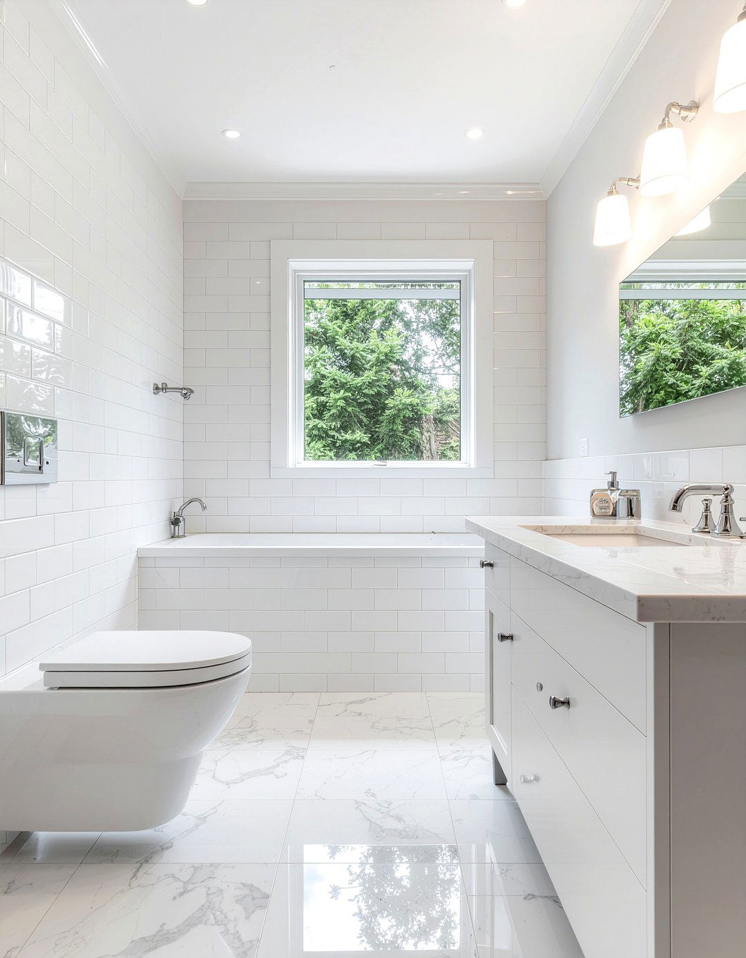 White bathroom - 30 small bathroom color ideas